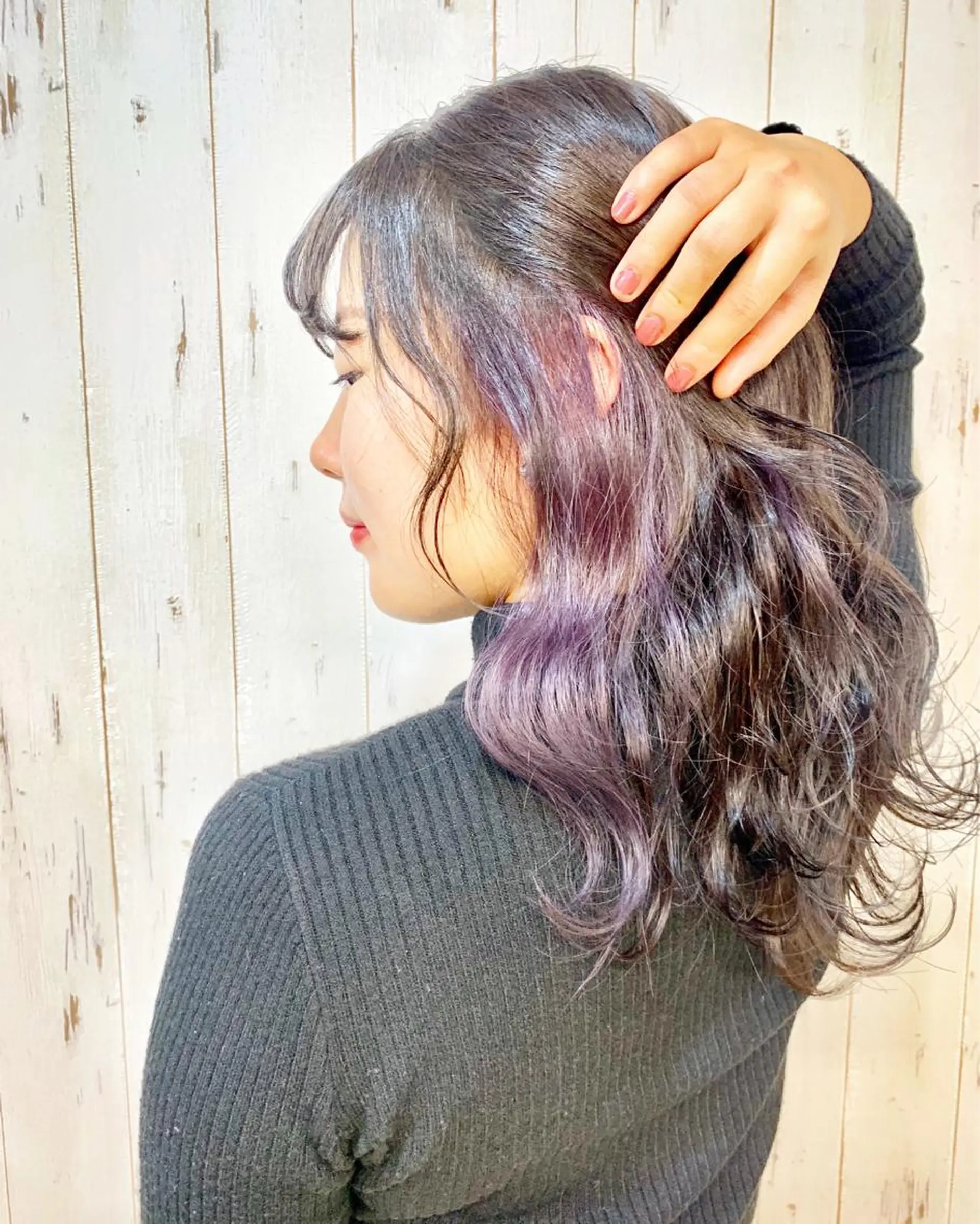 ロング カラー アッシュ アッシュグレー ベージュカラー 黒髪 ブリーチ 💕ブリーチ/ヘアメ 🎀YUUKAのヘアスタイル