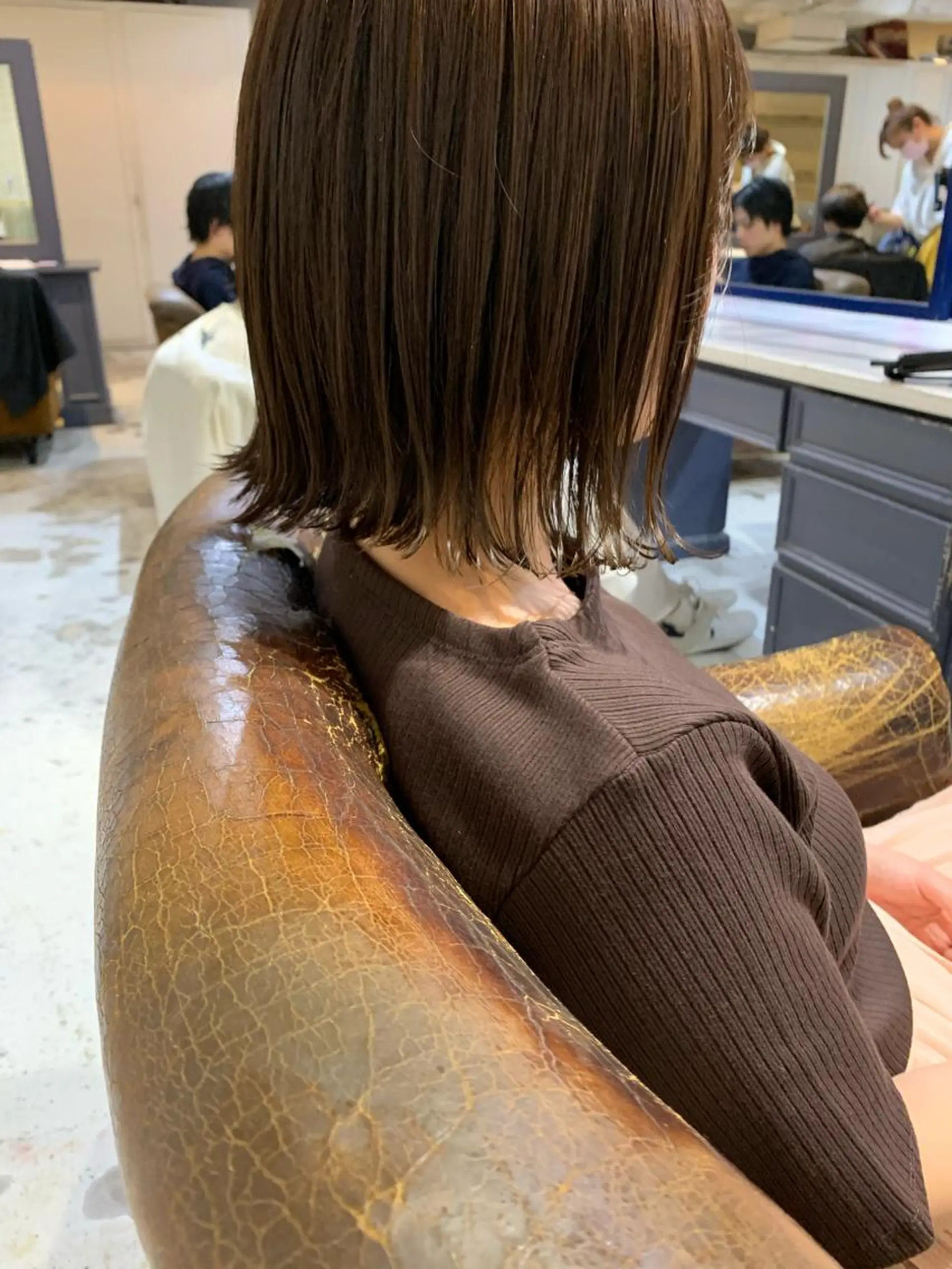 ミディアム カット ヘアカラー トリートメント ダブルカラー/透明感 💈JUNYA💈のヘアスタイル