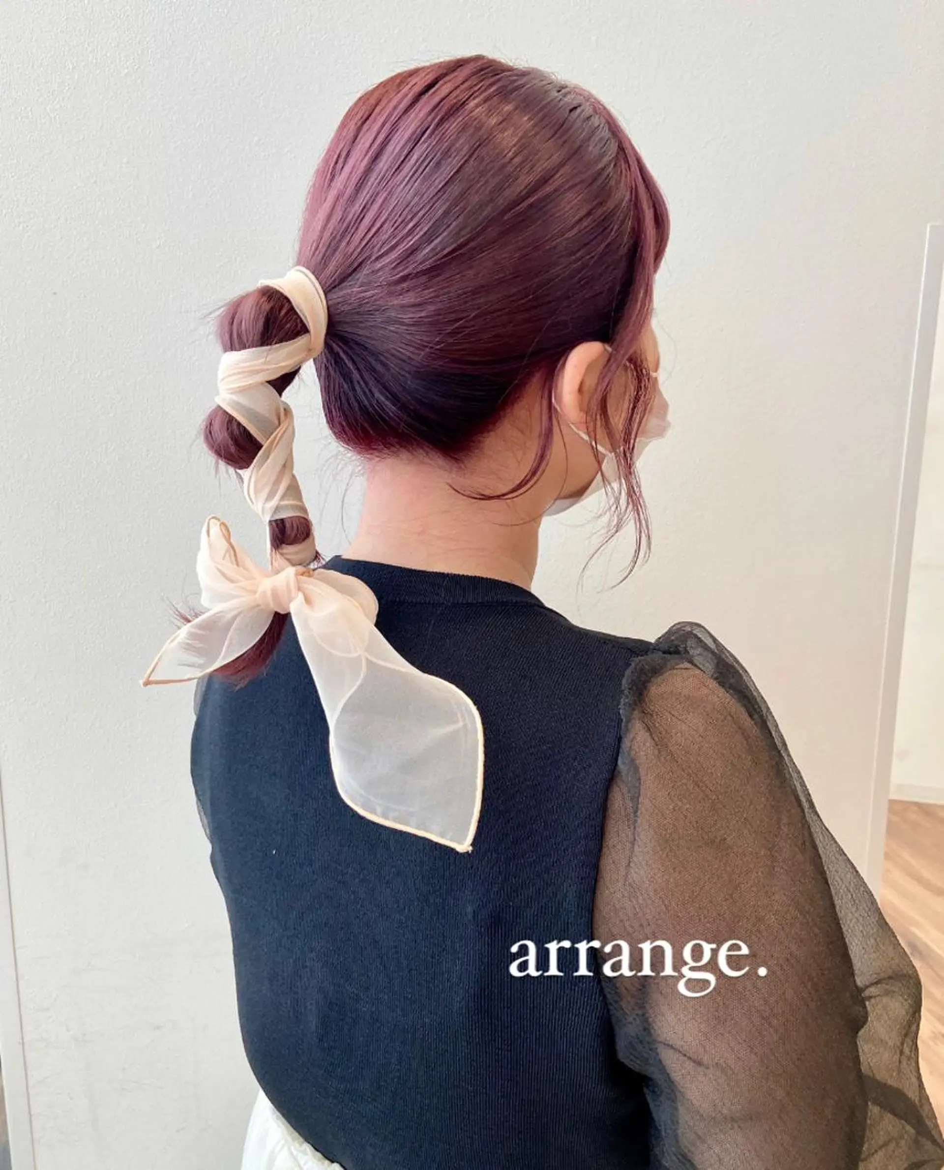 ミディアム カラー ラベンダーカラー 玉ねぎヘアー 木下 奈々のヘアスタイル