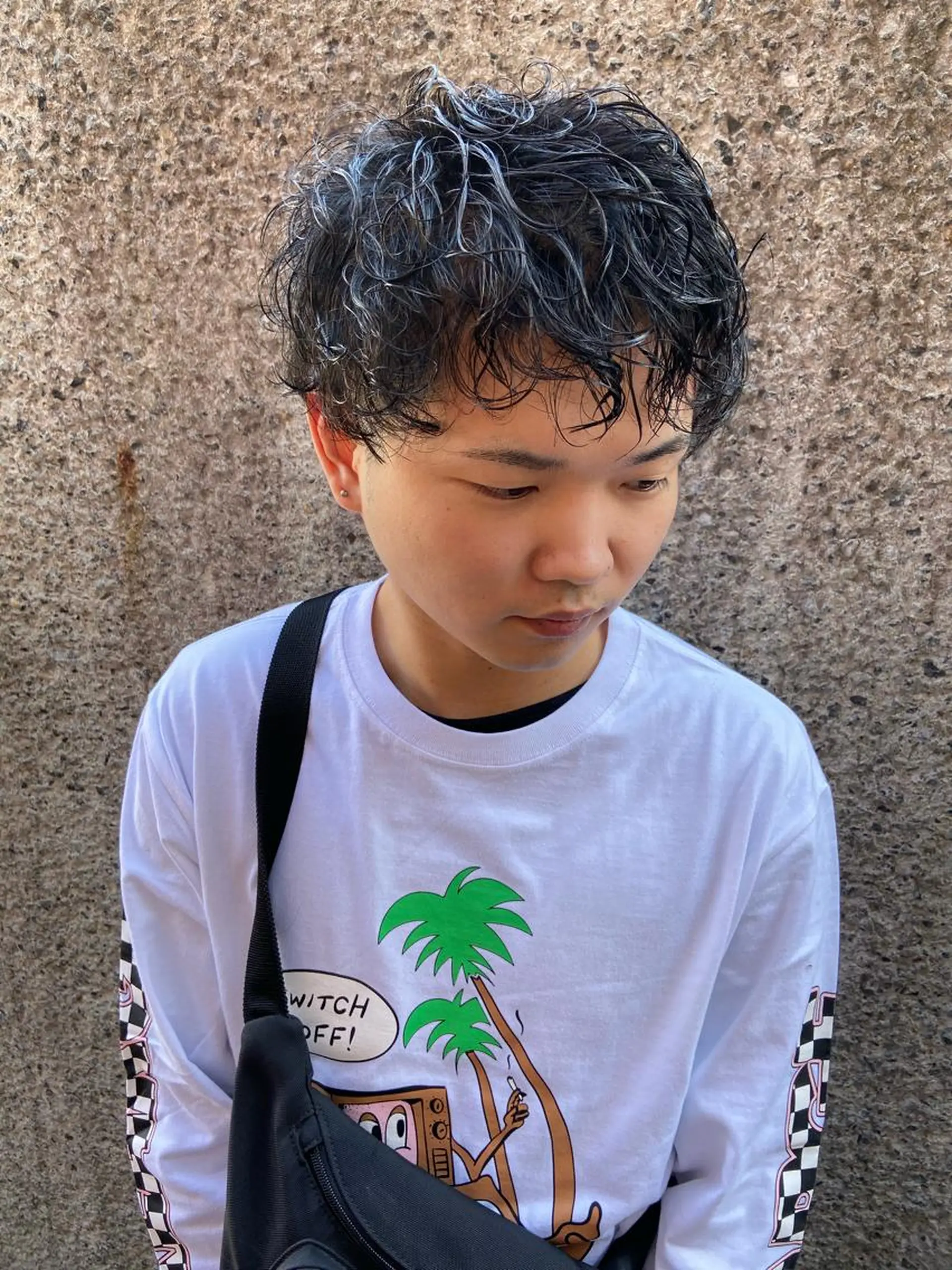 ショート カラー パーマ ヘアアレンジ メンズ メンズパーマ カット パーマ ちこ .のヘアスタイル