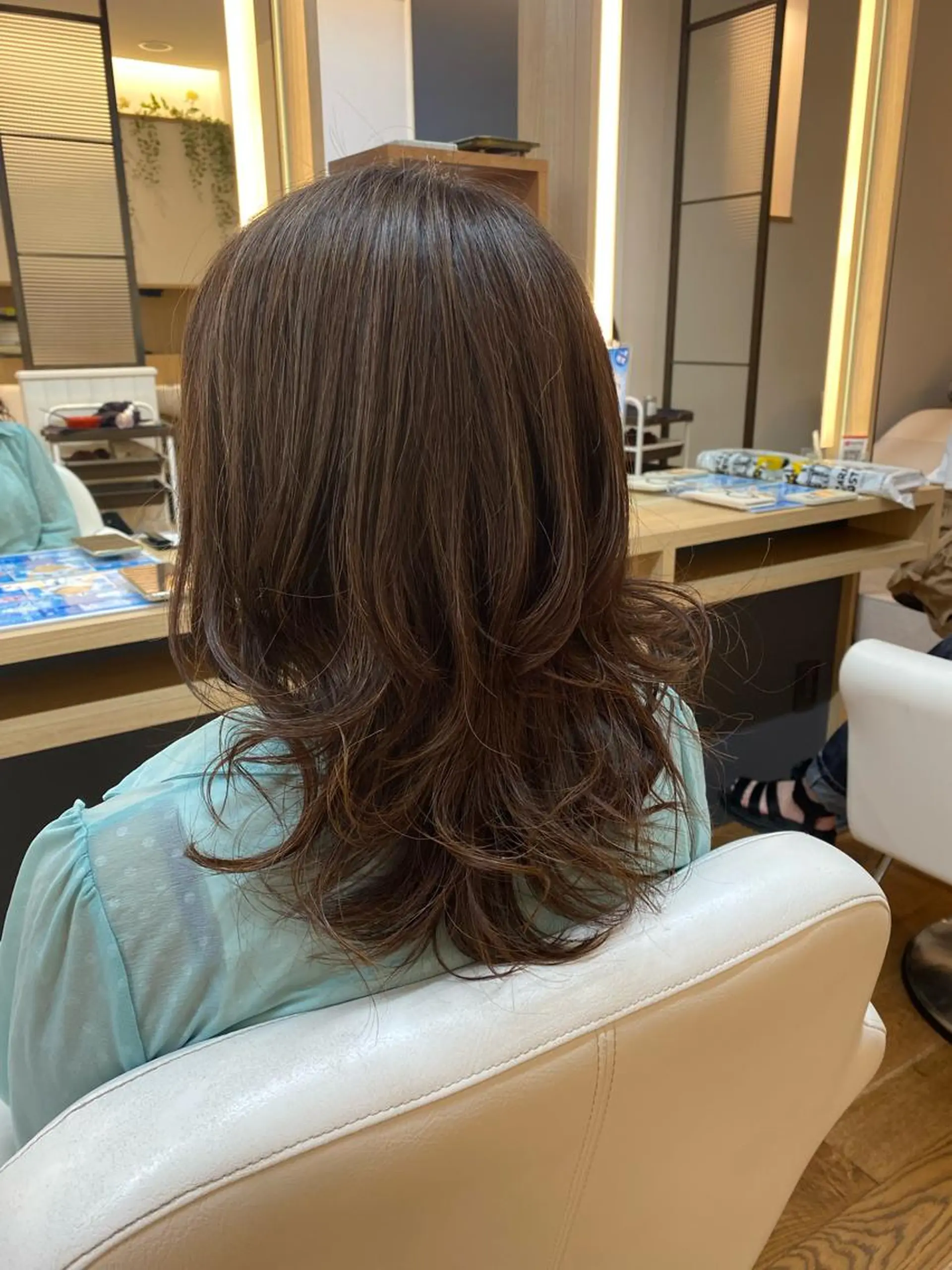 ミディアム ヘアアレンジ ハイレイヤー レイヤーカット 韓国ヘア sasugaのヘアスタイル