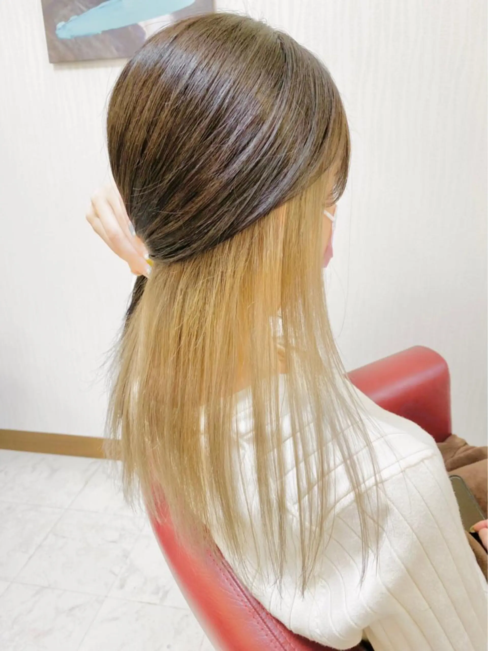 ロング カラー ベージュカラー インナーカラー ミルクティーベージュ KEN 🌟のヘアスタイル