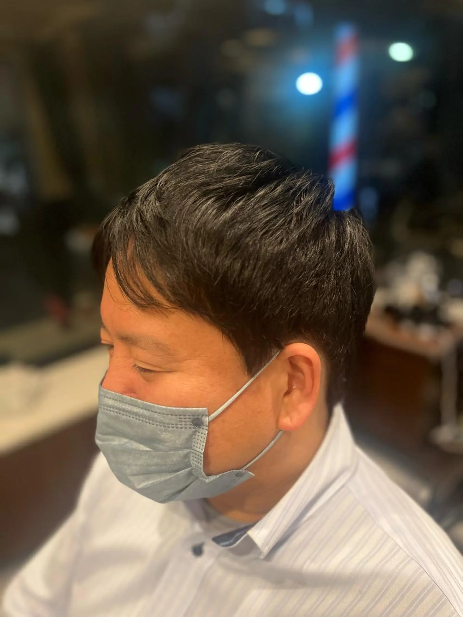 ショート カラー メンズ 銀座バルビエグラン 角田雅樹（夜限定）のヘアスタイル