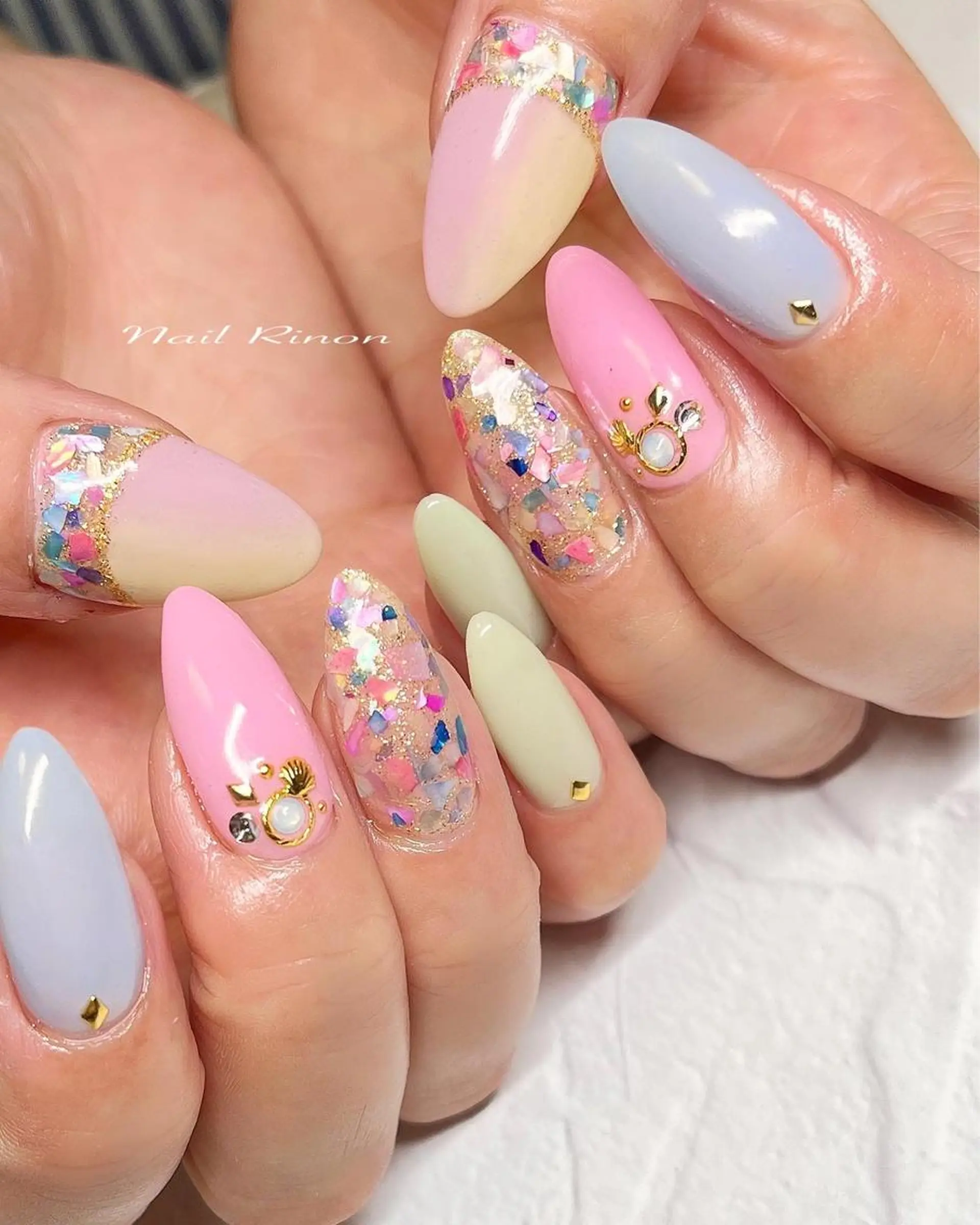 ネイル パステルネイル ハンドネイル Nail Rinonのネイルデザイン