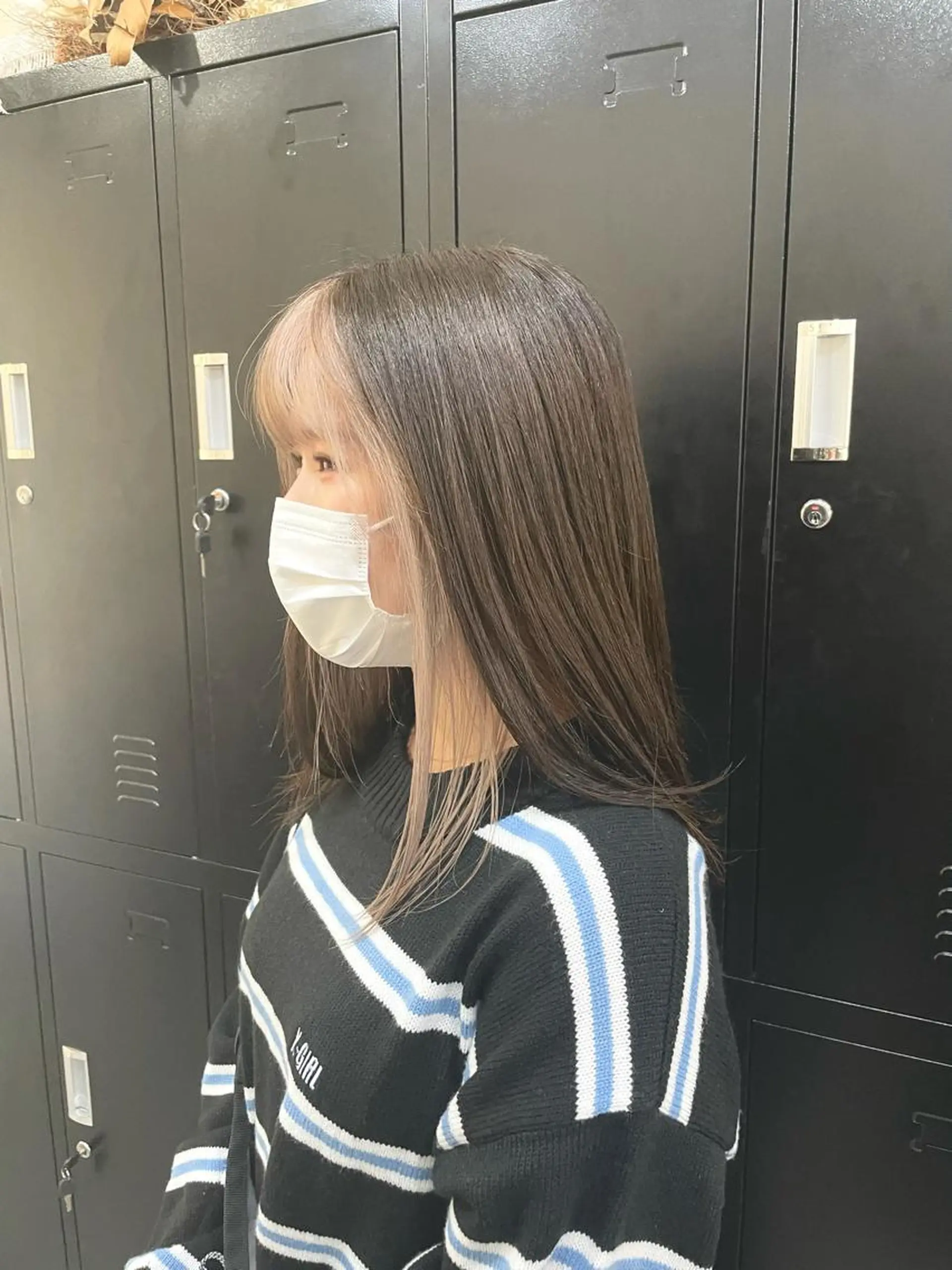 ミディアム カラー パーマ ヘアアレンジ メンズ キッズ ネイル マツエク・マツパ メンズバレイヤージュ メンズブリーチ メンズハイライト メンズインナーカラー メンズ韓国風 切りっぱなしヘアボブ ミディアムヘアRYOのヘアスタイル