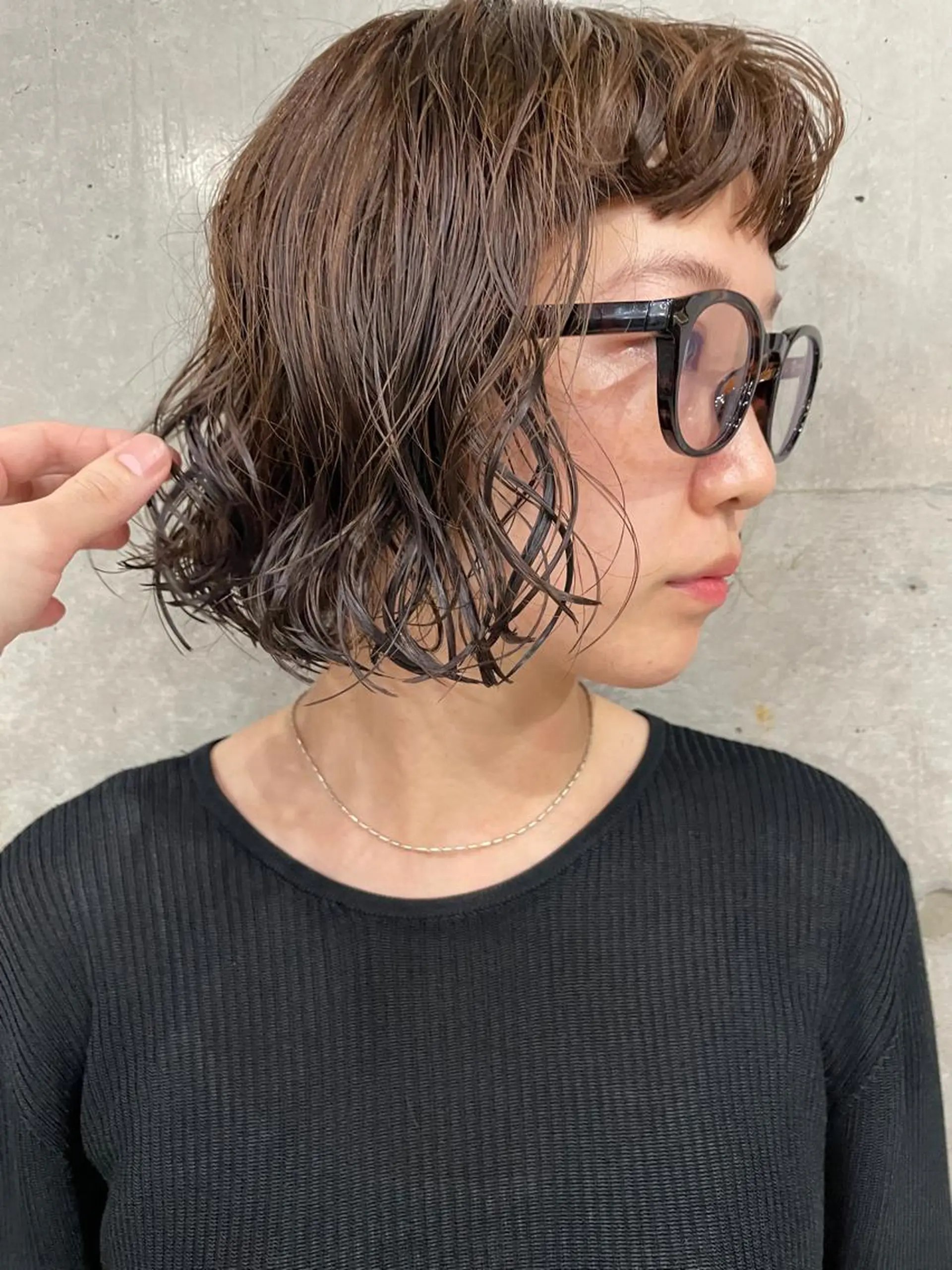 ミディアム パーマ カット パーマ 吉田一輝 外国人パーマのヘアスタイル