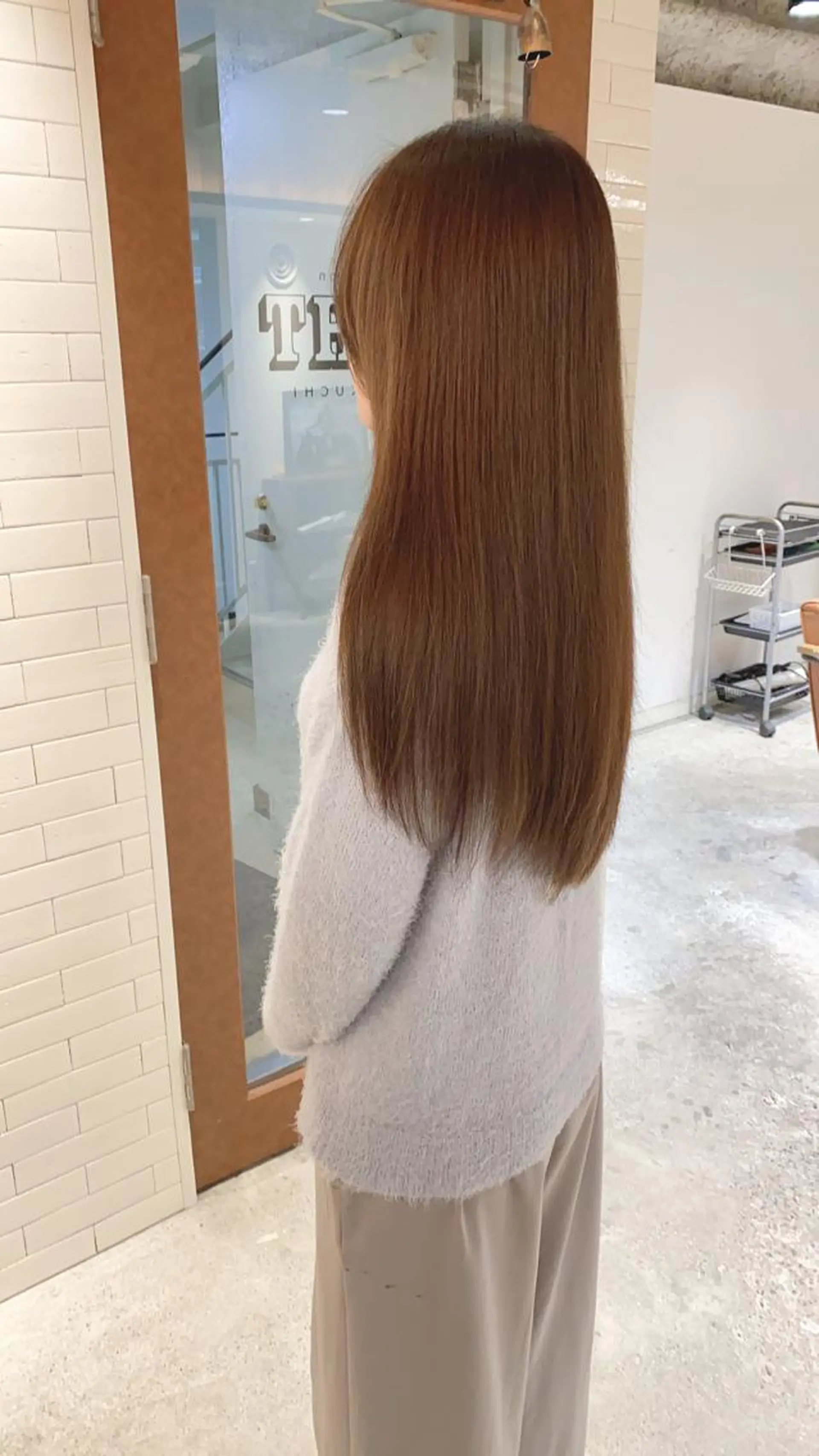 セミロング ショートボブ ボブ ハイライト 外ハネヘア メンズツイスパ ショートフクヤマシンのヘアスタイル