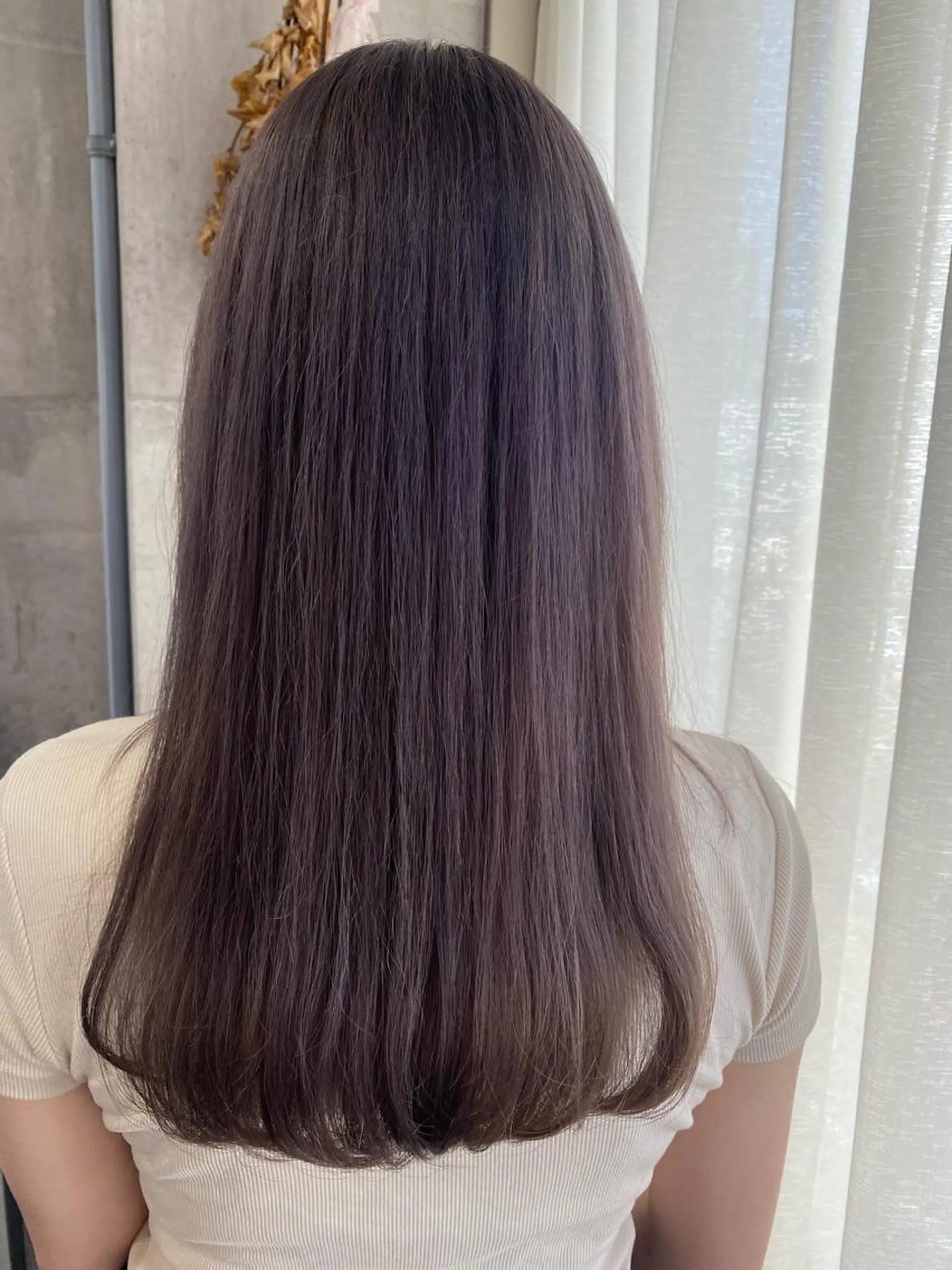 セミロング カラー ベージュカラー ラベンダーカラー ラベンダーベージュ 髪質改善💓艶髪💓 暖色💗加藤あゆみのヘアスタイル
