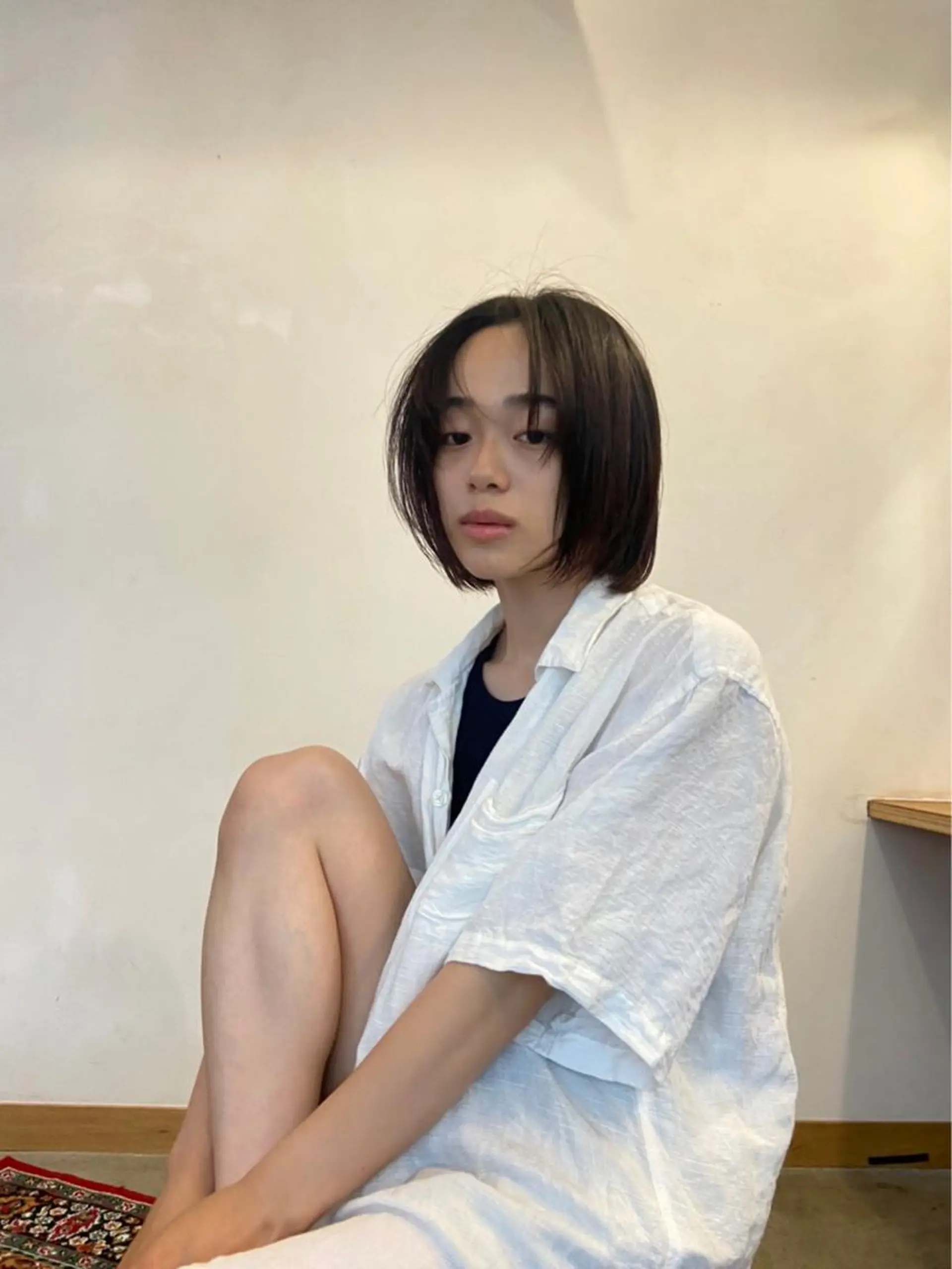 ミディアム 縮毛矯正 ヘアカラー トリートメント 🌿ボブ パーマ高橋啓太🌿のヘアスタイル