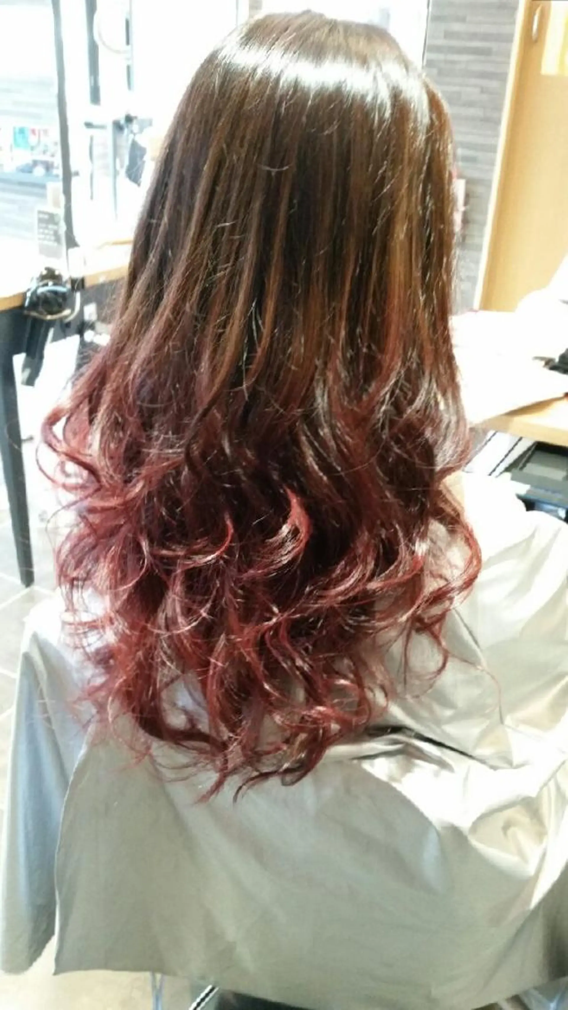 カラー グラデーションカラー ピンクカラー 北野 親善のヘアスタイル