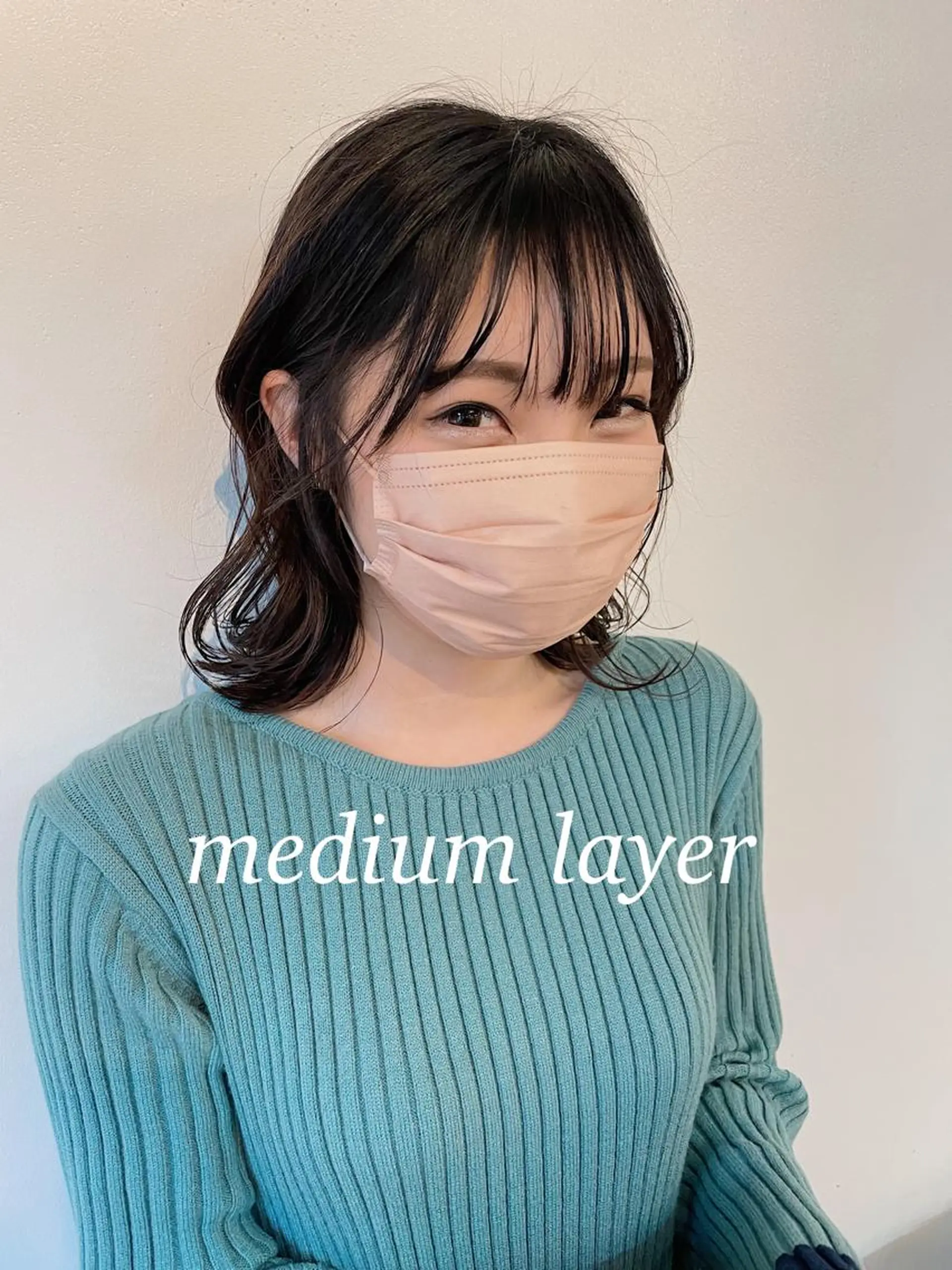 ミディアム ミディアムレイヤー くびれヘア レイヤーカット カット h a k u 大倉 卓人のヘアスタイル