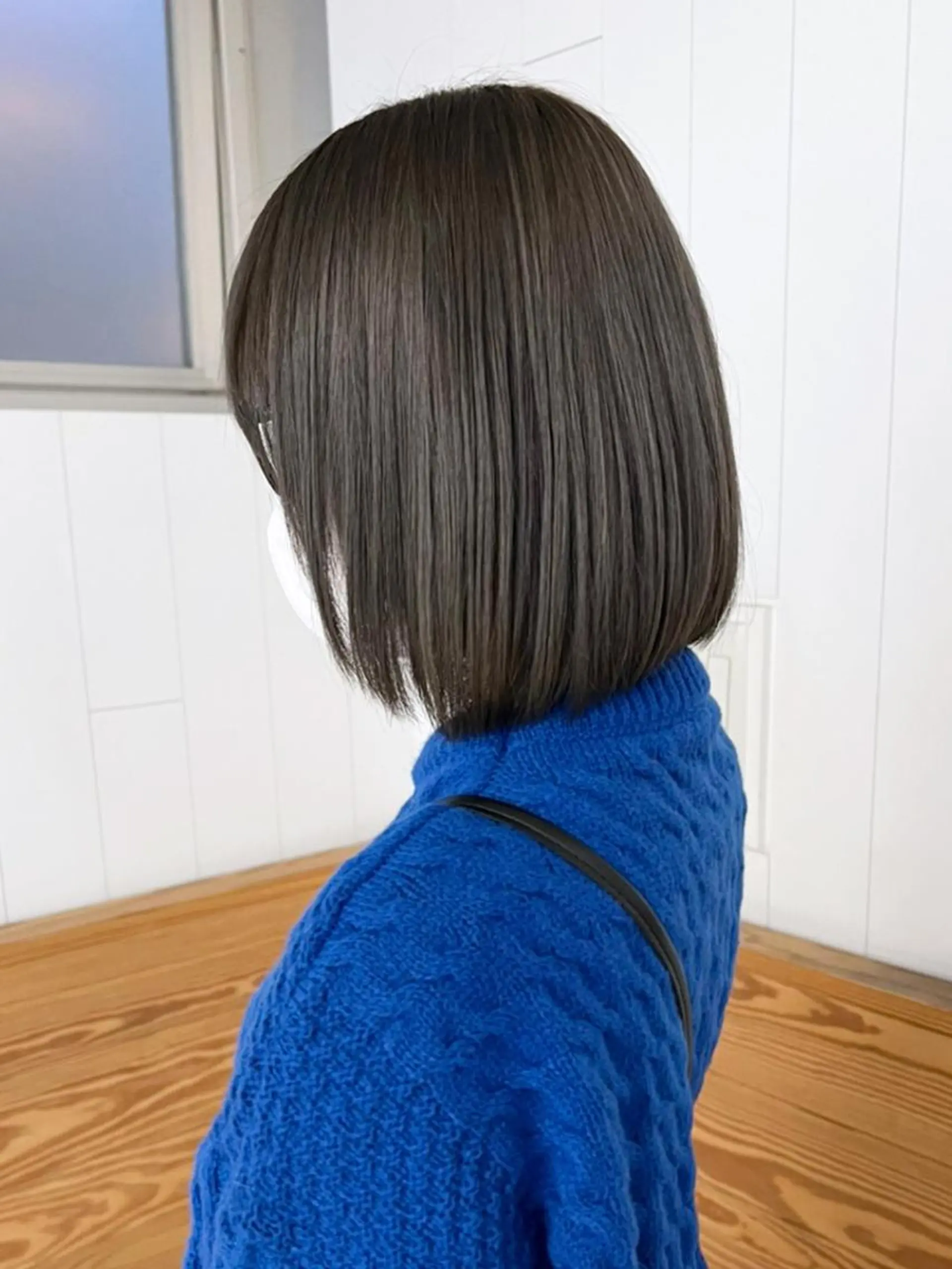 ミディアム カラー パーマ ヘアアレンジ オリーブグレー ITbyALBUM 藤沢店のヘアスタイル