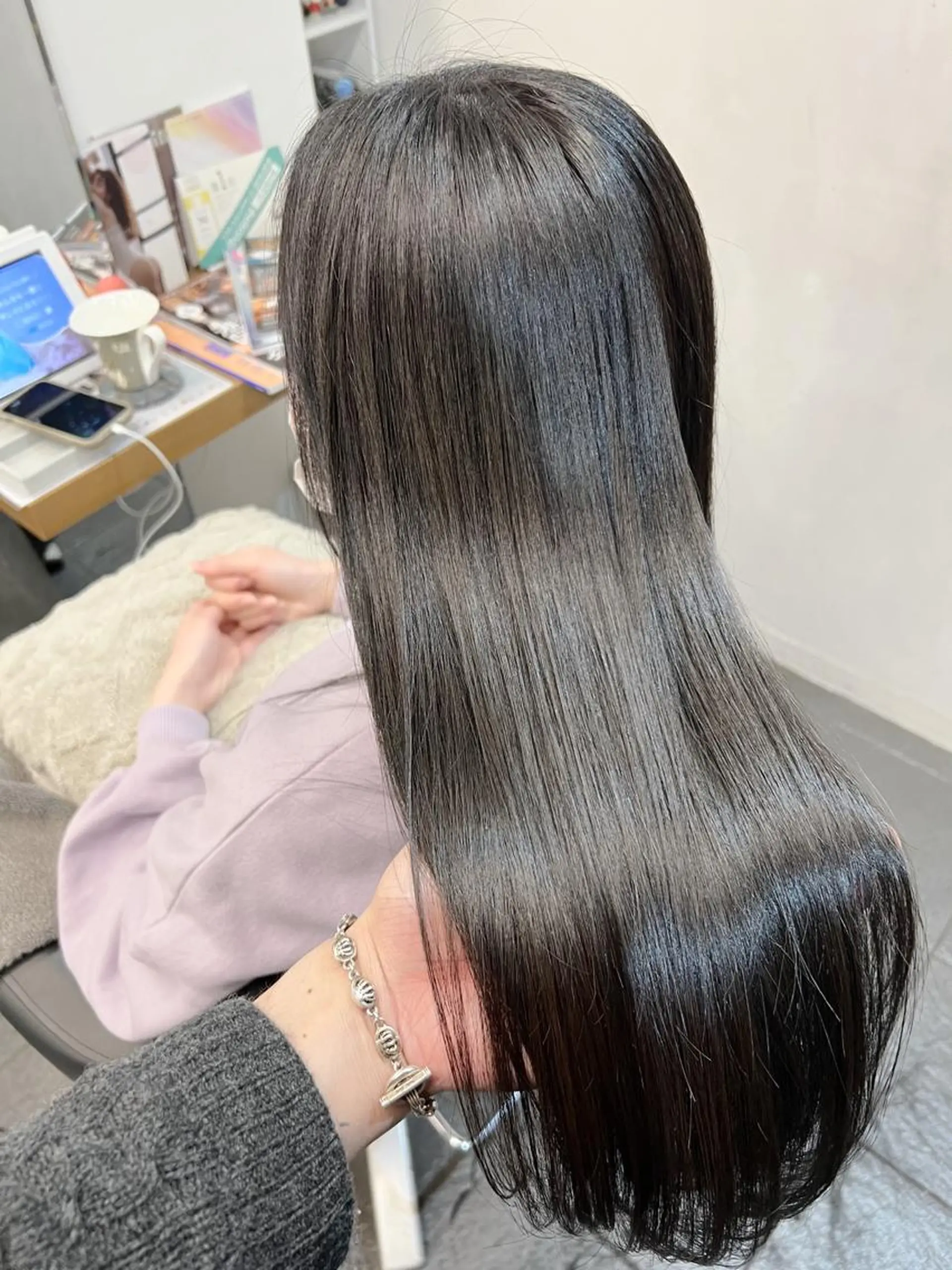 カラー ブルーカラー ブルージュ カット ヘアカラー トリートメント ヘッドスパ グレージュ/髪質改善 Yamato.hのヘアスタイル