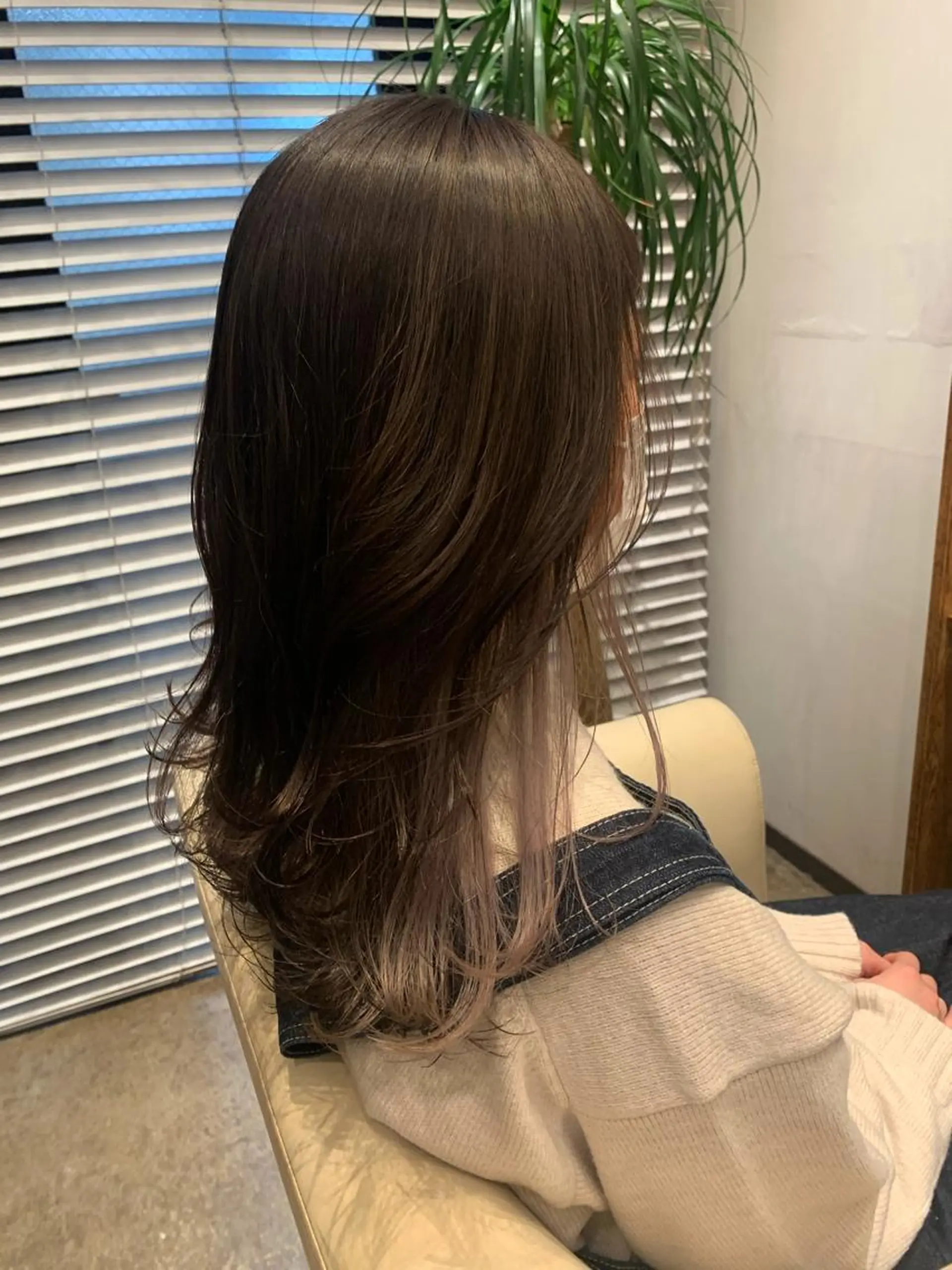 セミロング カラー 【完全個室】髪質改善 暖色カラー/山崎唯奈のヘアスタイル