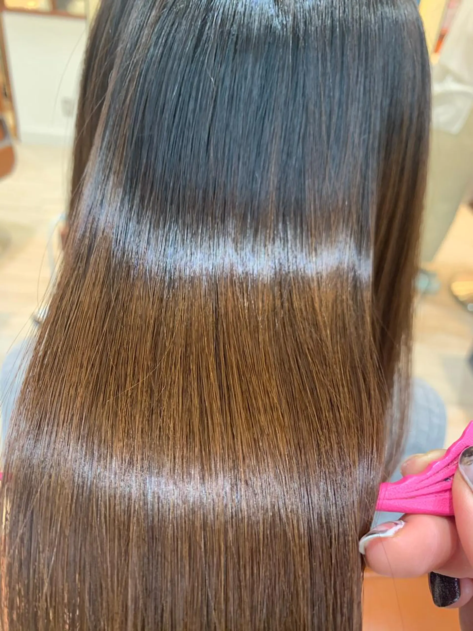 ミディアム カラー パーマ キッズ くせ毛 髪質改善 縮毛矯正 トリートメント 酸熱トリートメント 酸熱トリートメント/ 髪質改善🌟玉井香奈のヘアスタイル