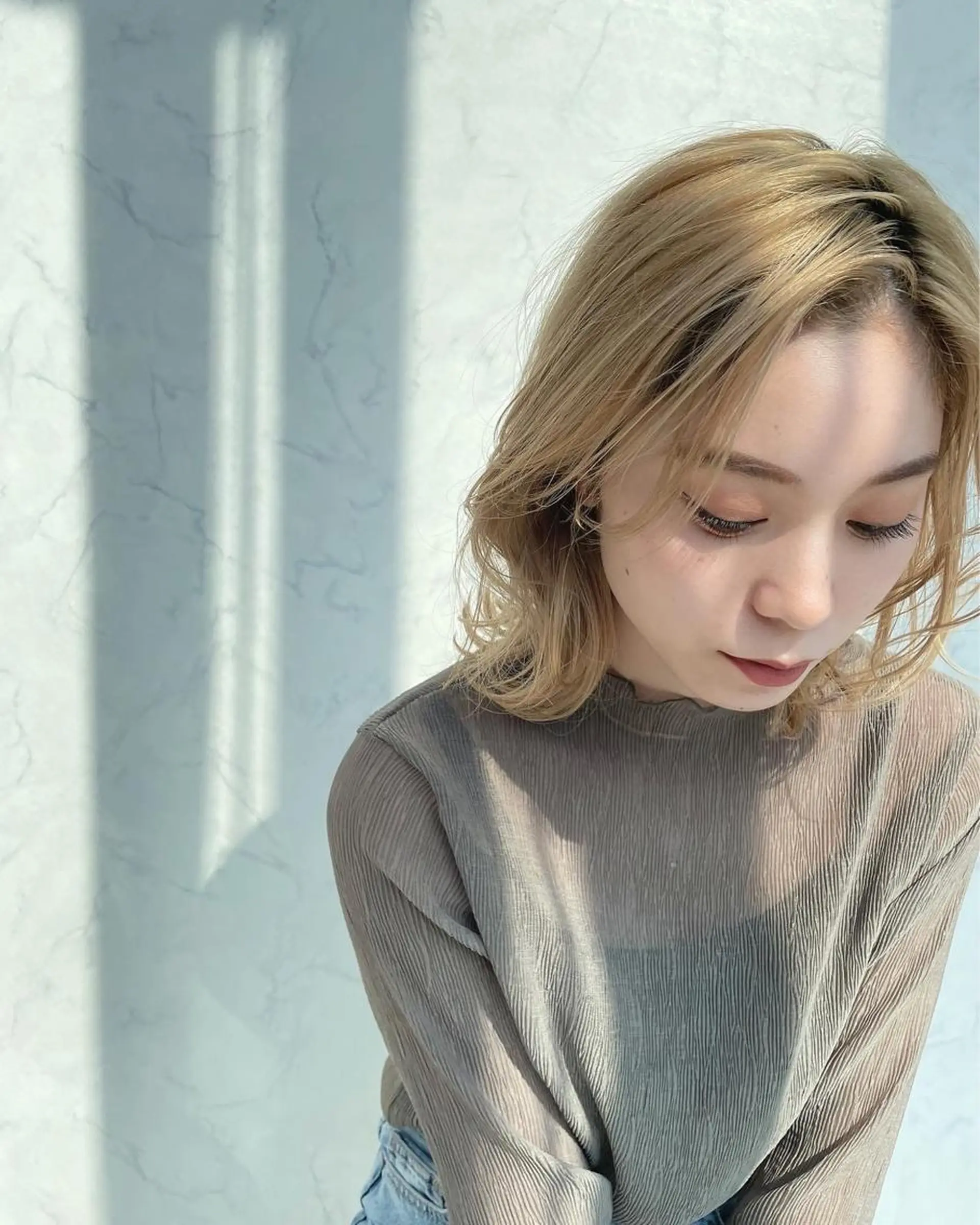 ミディアム チダアキフミ Ash大森のヘアスタイル