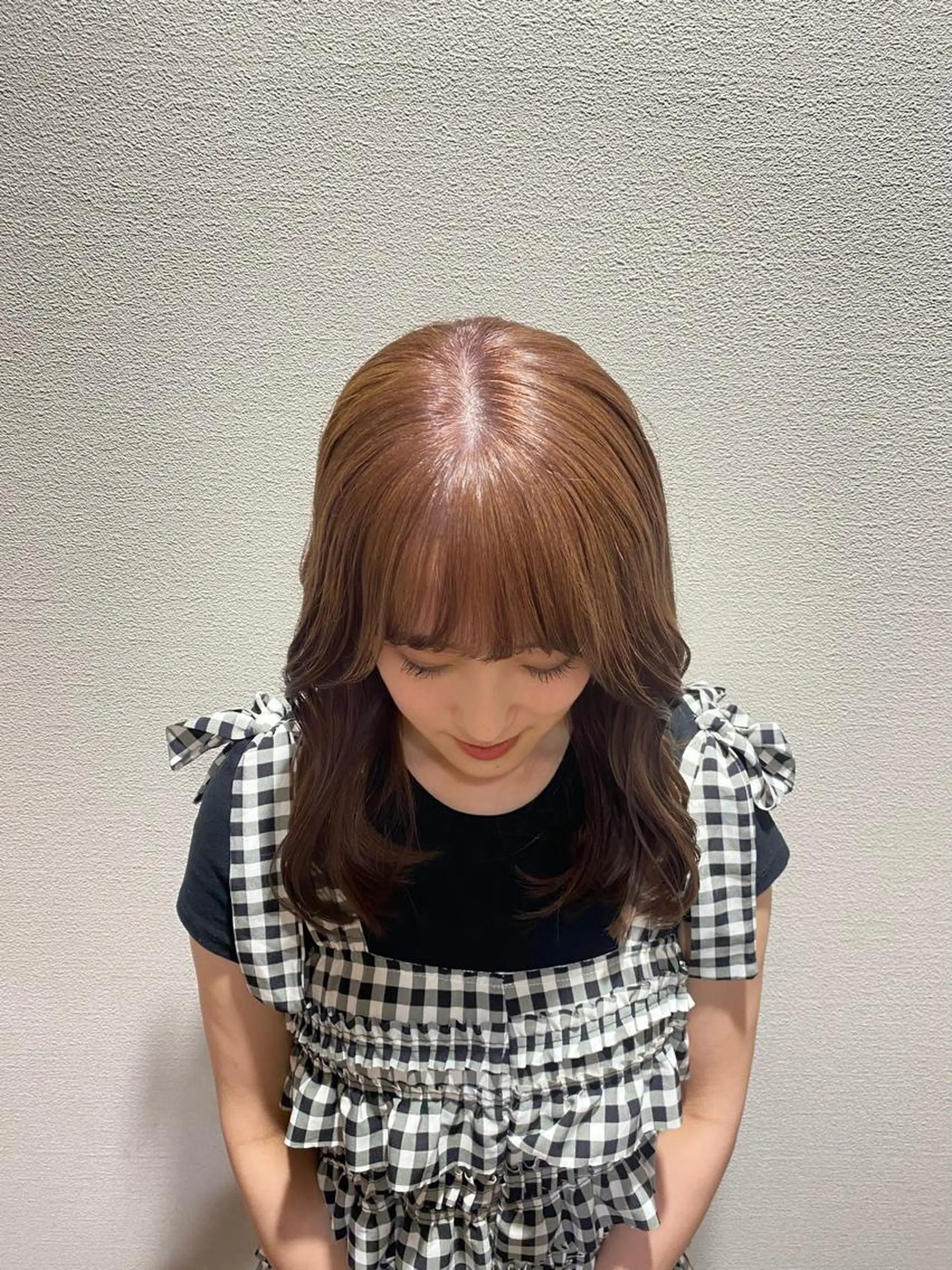 セミロング カラー ベージュカラー ブリーチ 透明感カラー ハイトーンカラー 髪質改善 似合わせレイヤー/ Wカラー🧸こころのヘアスタイル