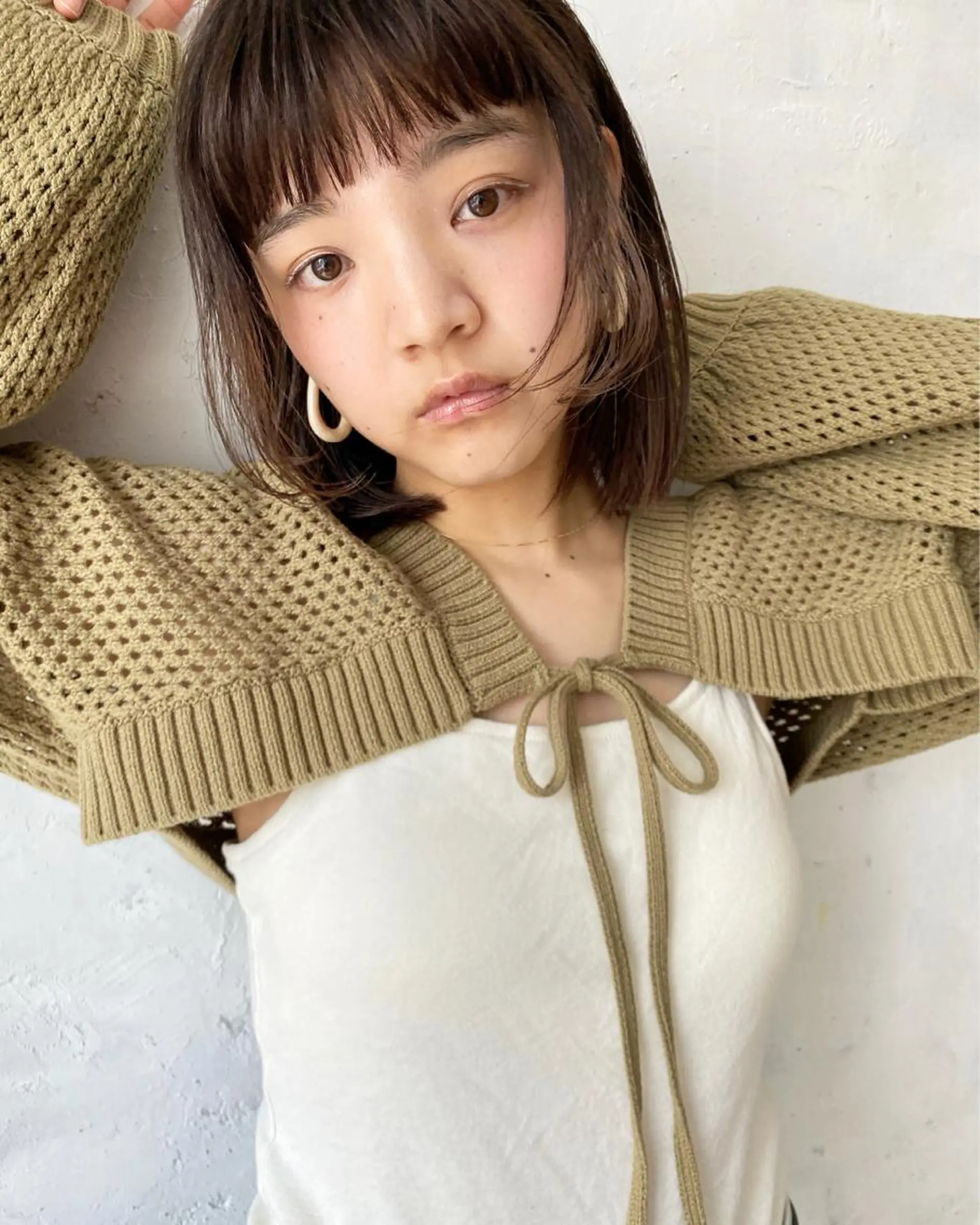 ショート カラー 顔周りカット レイヤー/大人ボブ 渡邉【日吉美容室】のヘアスタイル