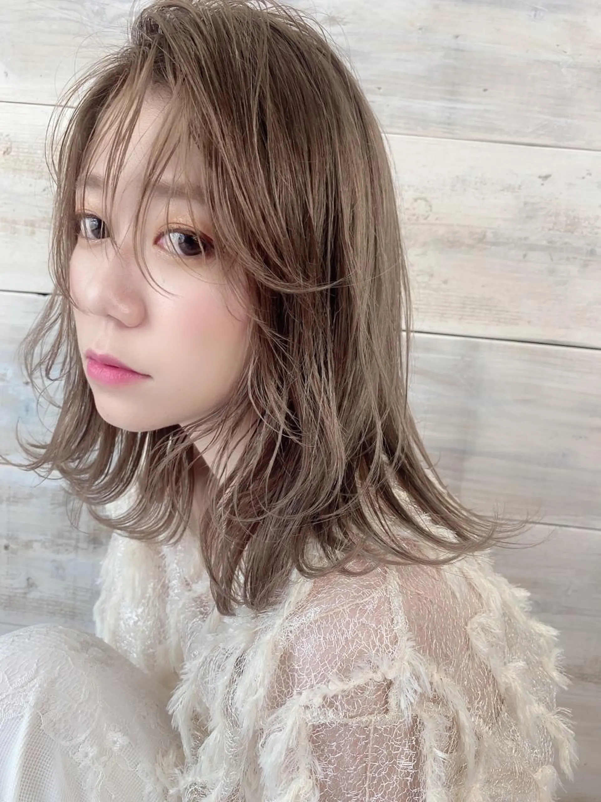 ミディアム カラー カット ヘアカラー トリートメント ○HITOMI ○のヘアスタイル