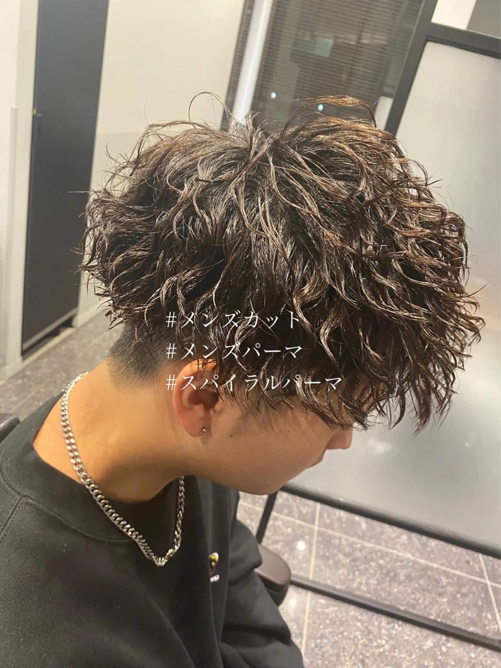 パーマ メンズ カット パーマ 宍戸 海斗のヘアスタイル
