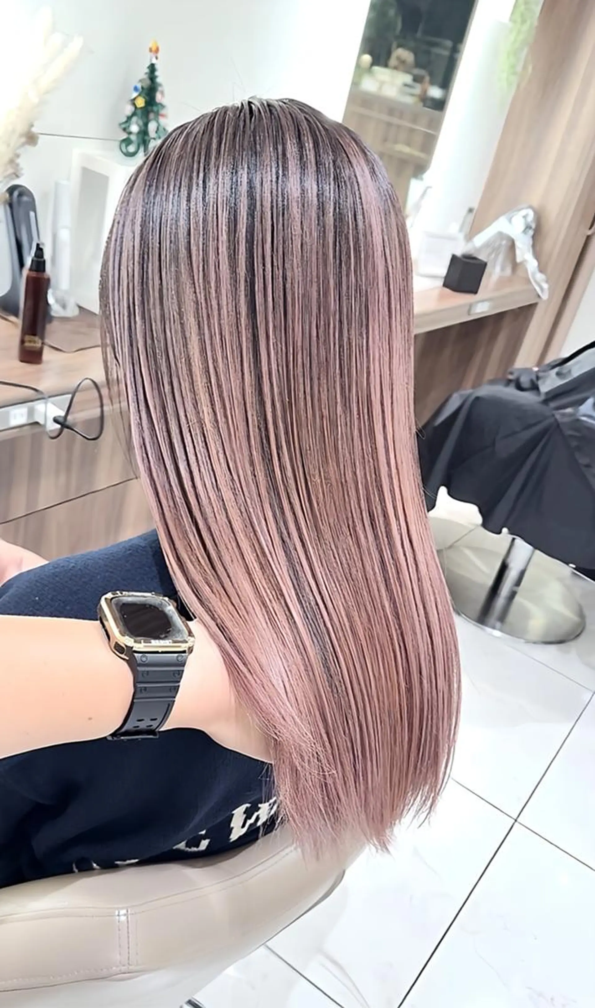 ロング カラー 髪質改善 ヘアカラー トリートメント ＡＳＨ大宮/ブリーチ 髪質改善/カラーのヘアスタイル