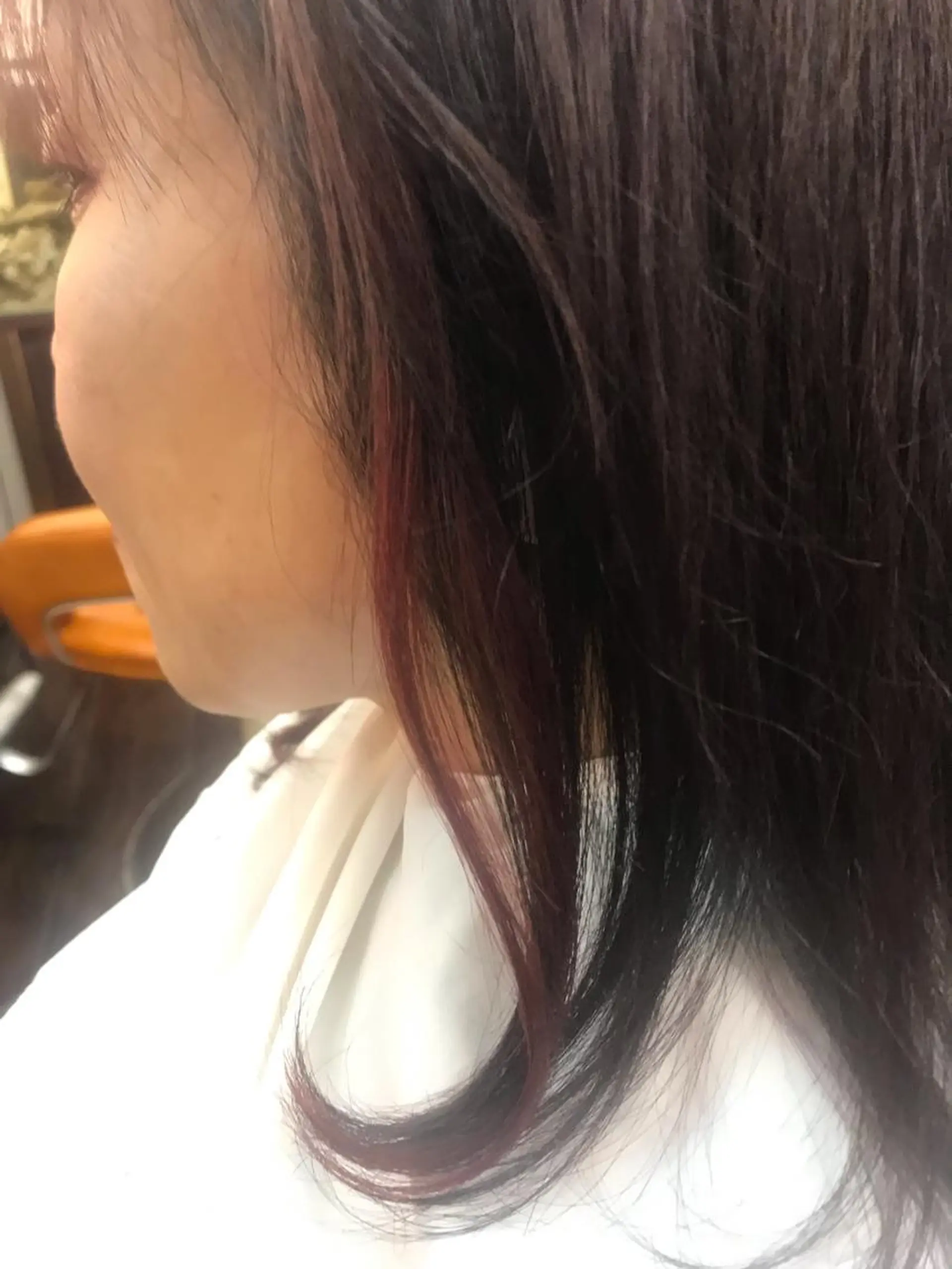 セミロング カラー 桧山 真のヘアスタイル