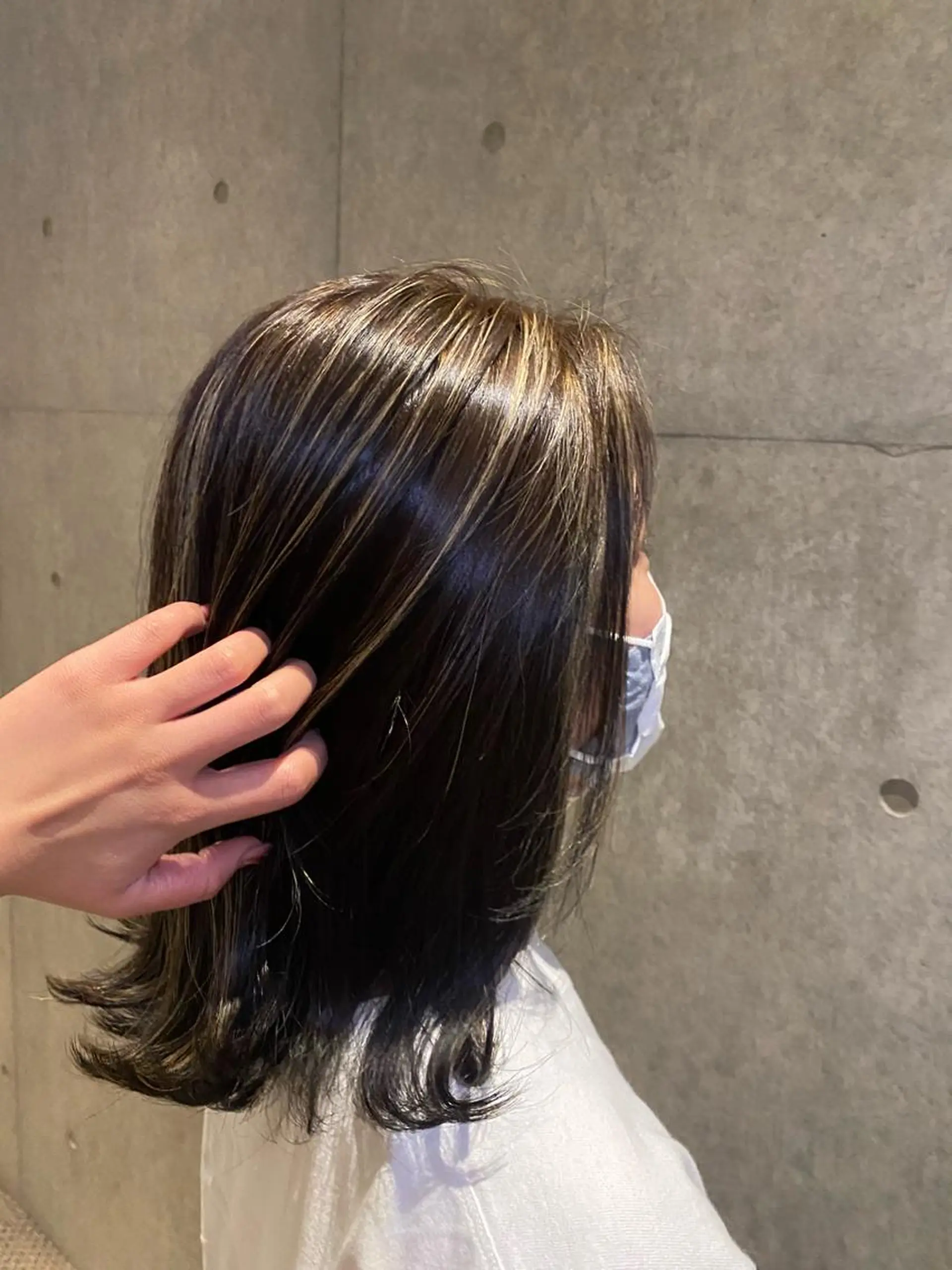 ミディアム カラー ハイライトカラー ハイライト ヘアカラー 透明感カラー/ レイヤーkotonoのヘアスタイル