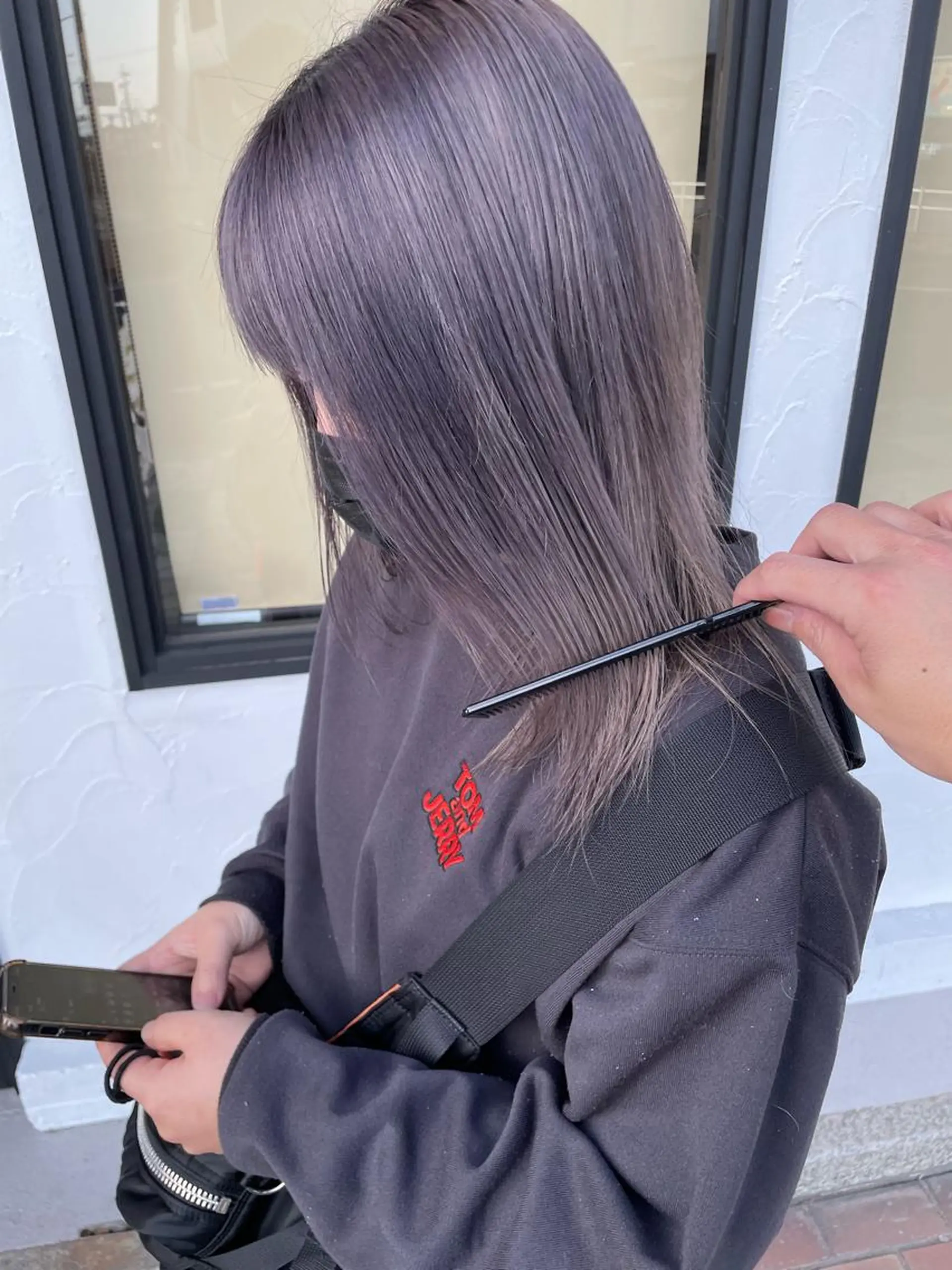 セミロング ショートボブ セミロングパーマ 韓国風カラー ボブ ハイライト ヘアカラー トリートメント ヘアセット hair terra ce M奈良店のヘアスタイル