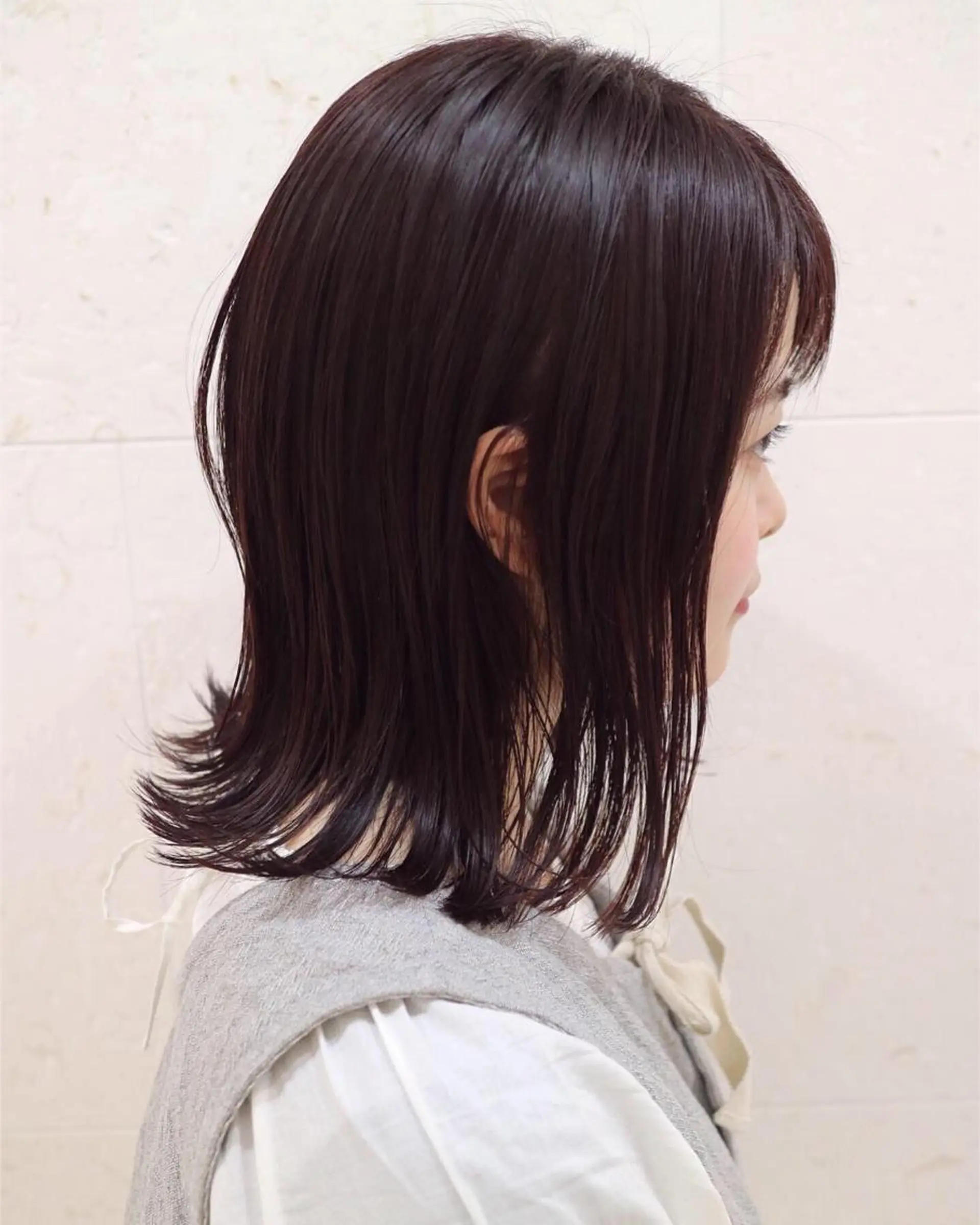セミロング カラー レッドカラー 斉藤 貴也のヘアスタイル