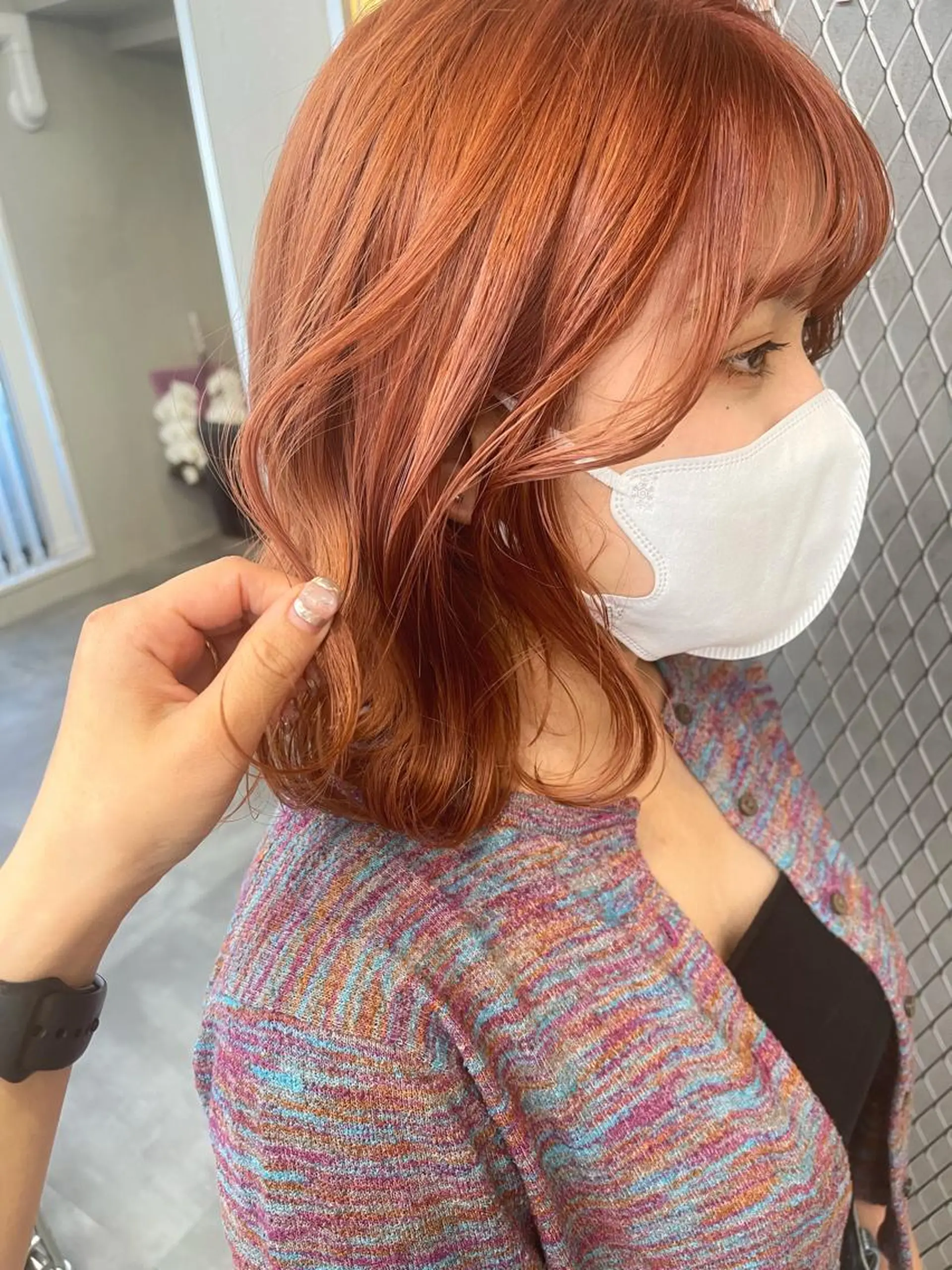 ショート カラー ブリーチ オレンジ ダブルカラー /まつ毛パーマ🎀のヘアスタイル