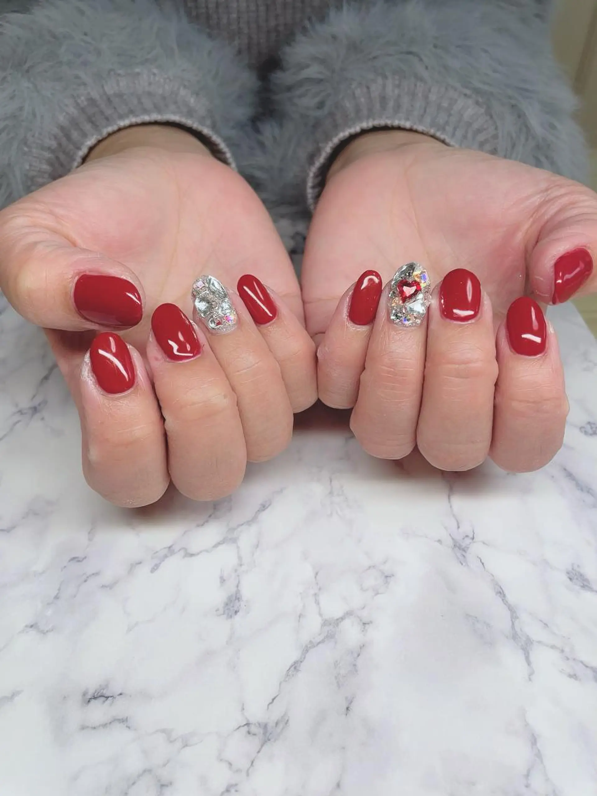 ショート ネイル バレンタイン ハンドネイル Nail_by N1のネイルデザイン