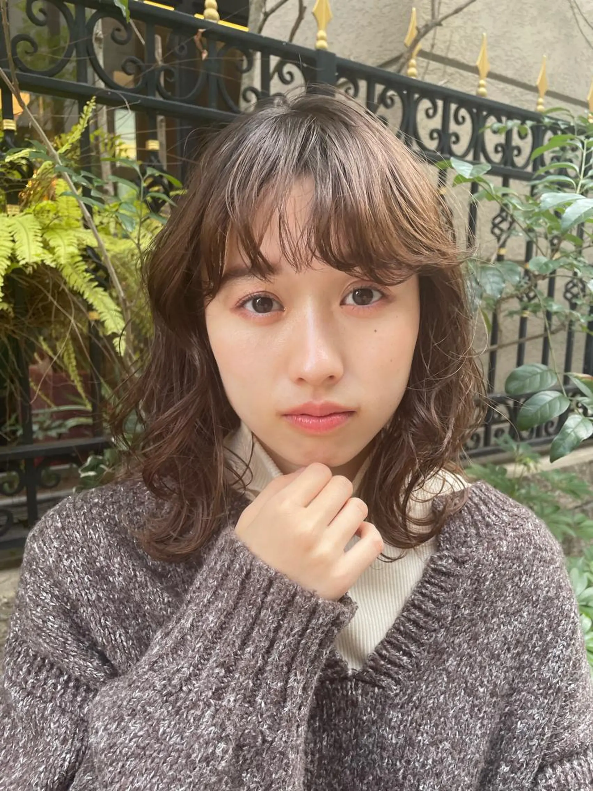 ミディアム けんもつ すずかのヘアスタイル