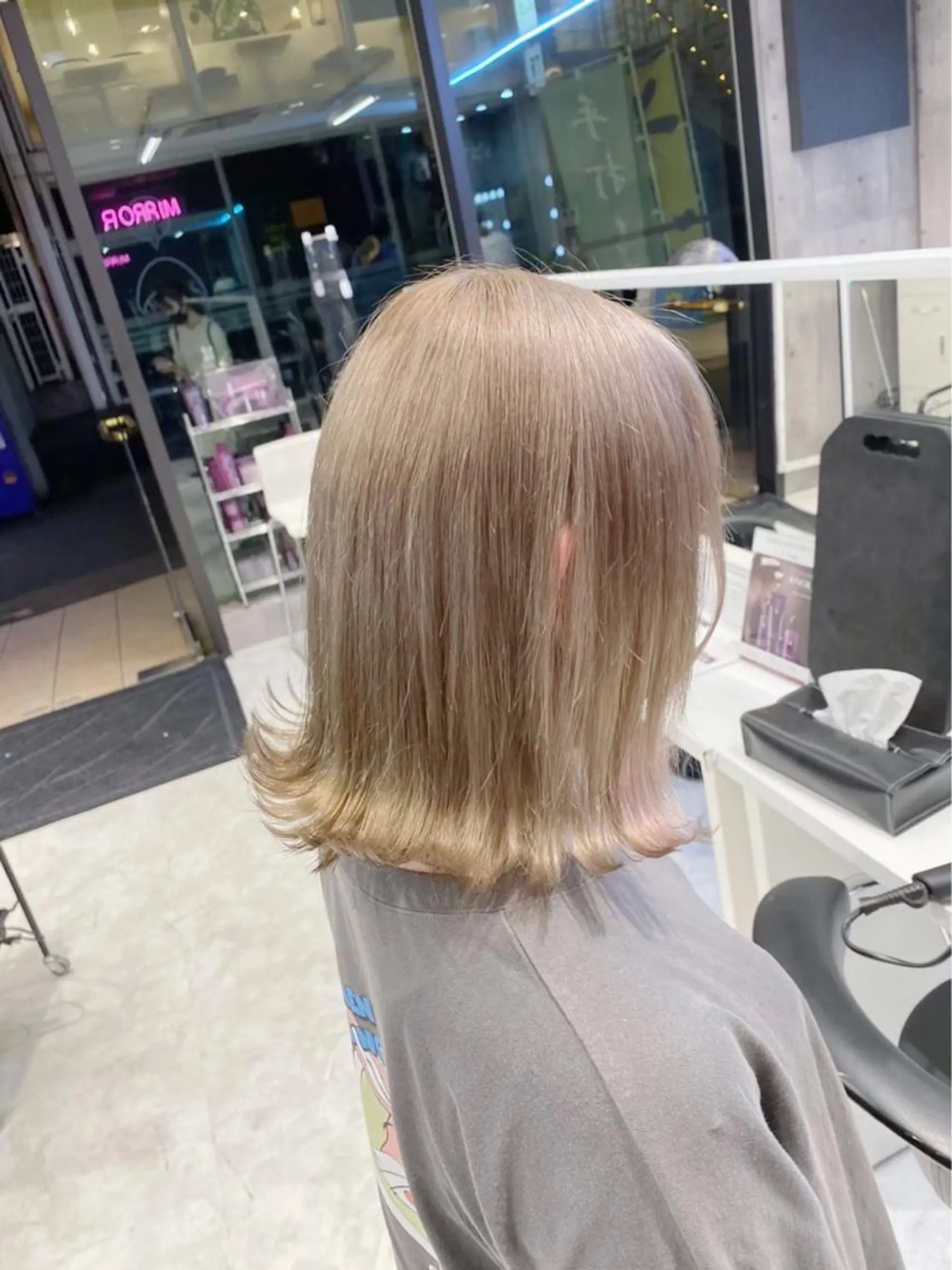 ミディアム ヘアカラー トリートメント ヘアセット メンズパーマ名人 TAKUMAのヘアスタイル