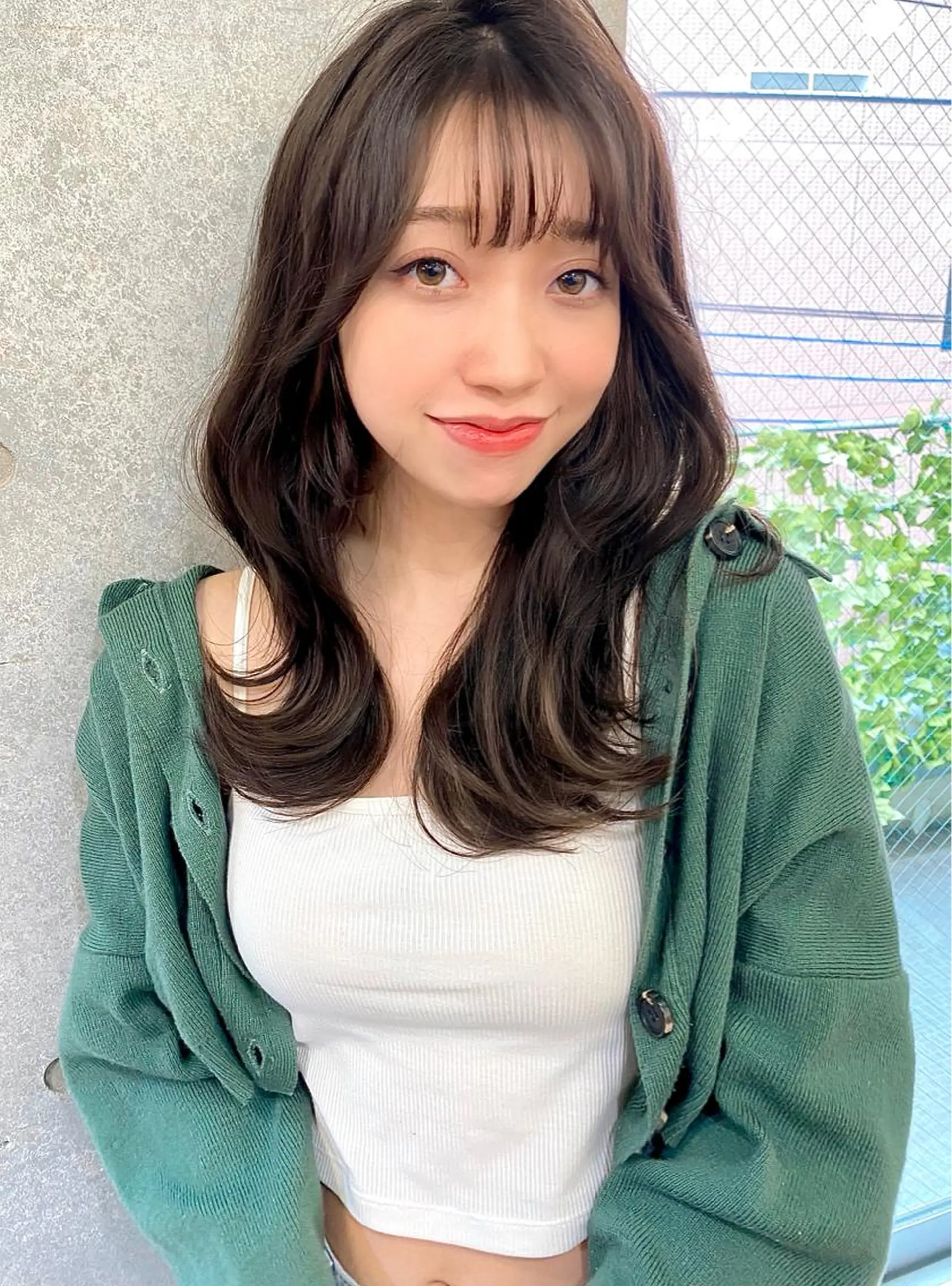 セミロング ボブ くびれヘア エギョモリ 韓国風ヘア レイヤーカット 大人可愛いレイヤー 大田のヘアスタイル