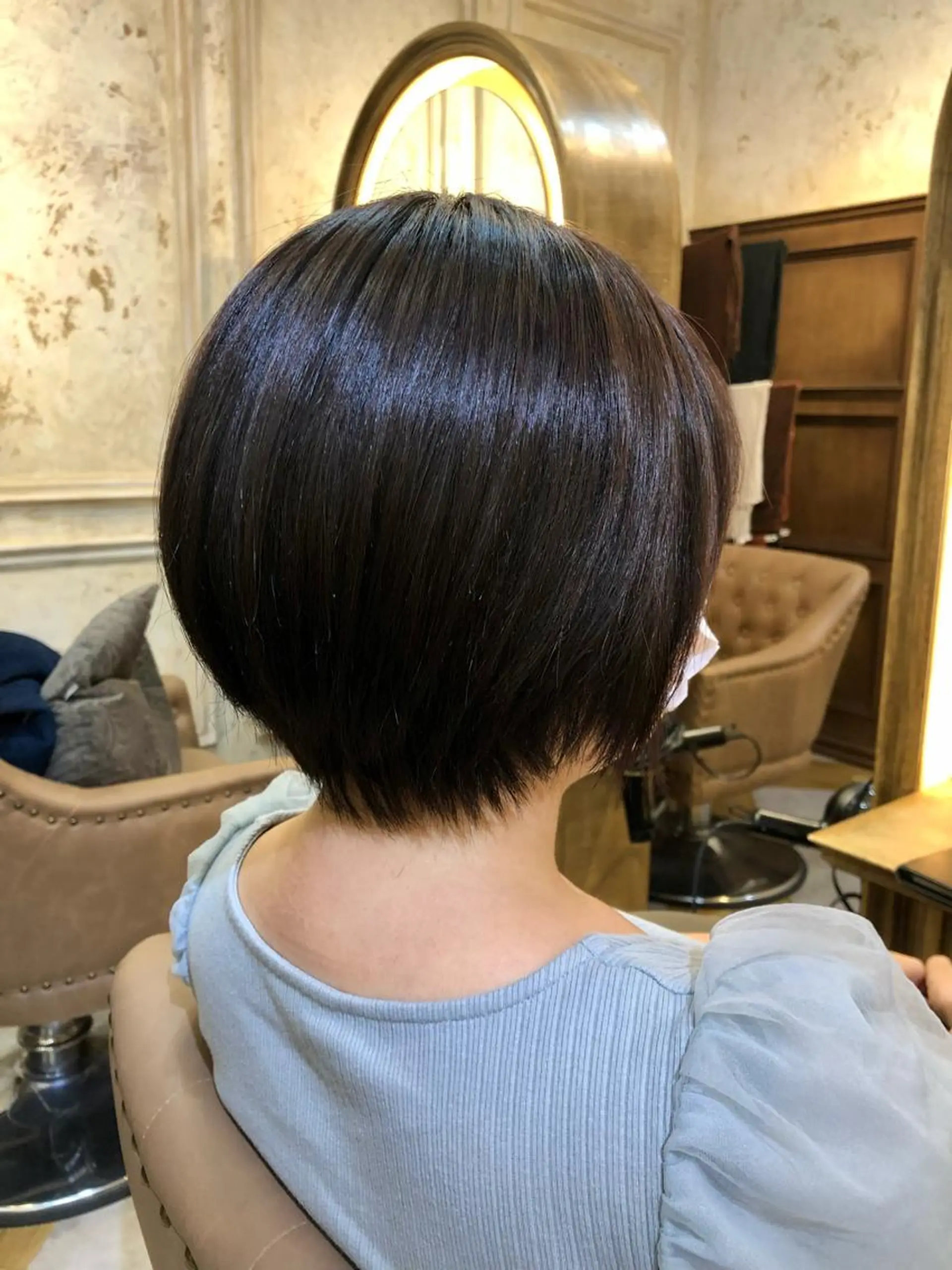 ショート カラー ブラウンカラー ナチュラルブラウン セン北徒歩５分 キシタクのヘアスタイル