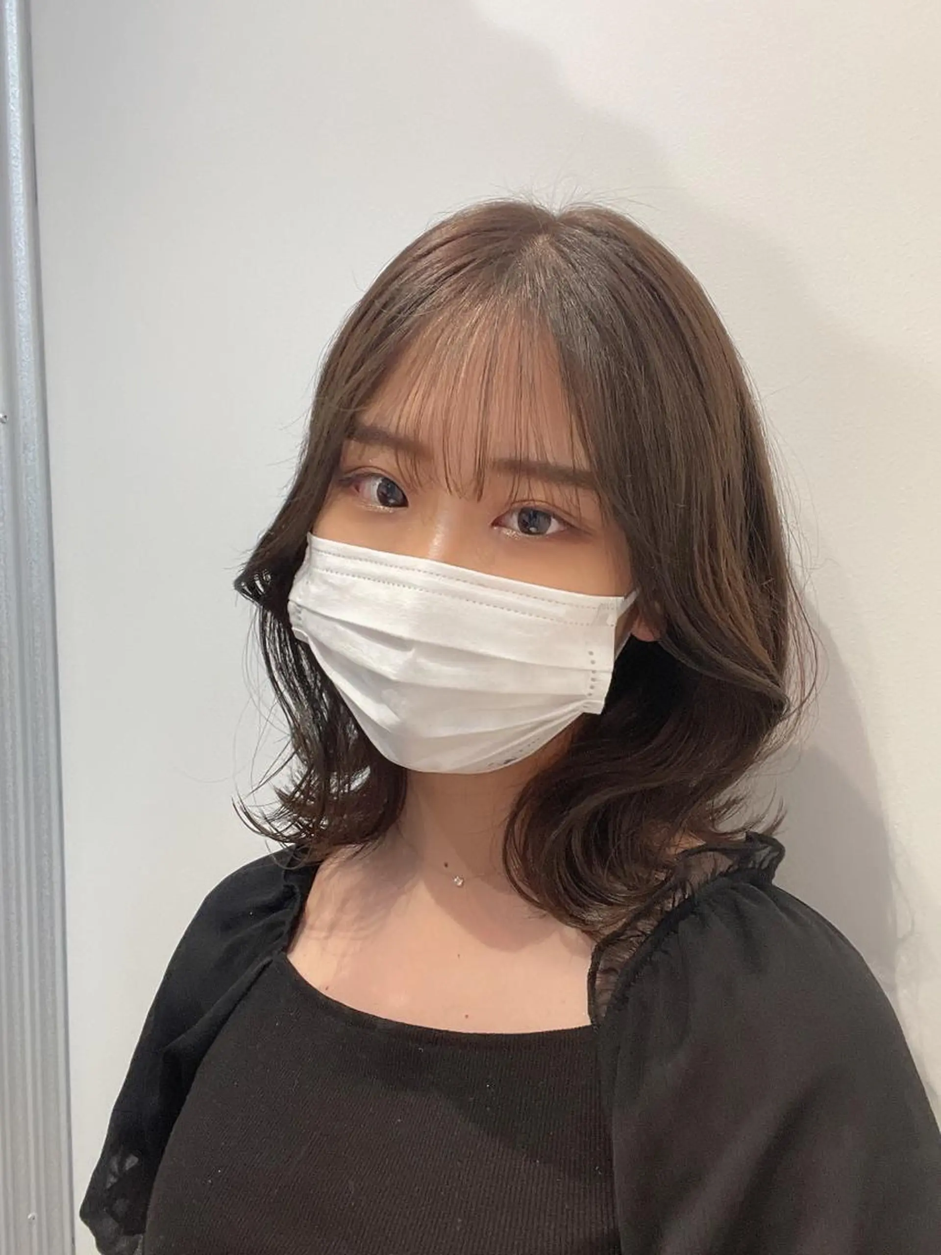 セミロング カラー ヘアアレンジ ベージュカラー ブリーチ ショコラベージュ ブリーチなしカラー くびれヘア レイヤーカット/ 田中 しょうのヘアスタイル
