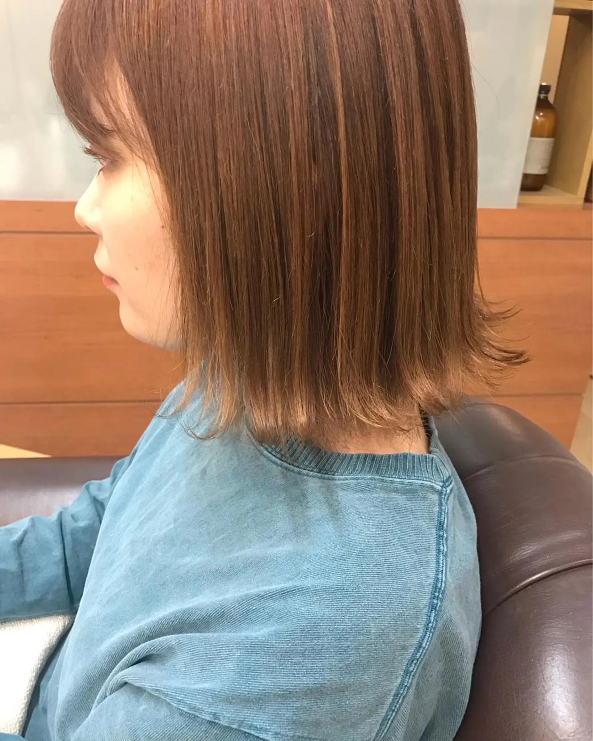 ショート カラー ベージュカラー ハイライトカラー オレンジ オレンジベージュ ハイライト クニモトハルナ ボブ/柔らかカラーのヘアスタイル