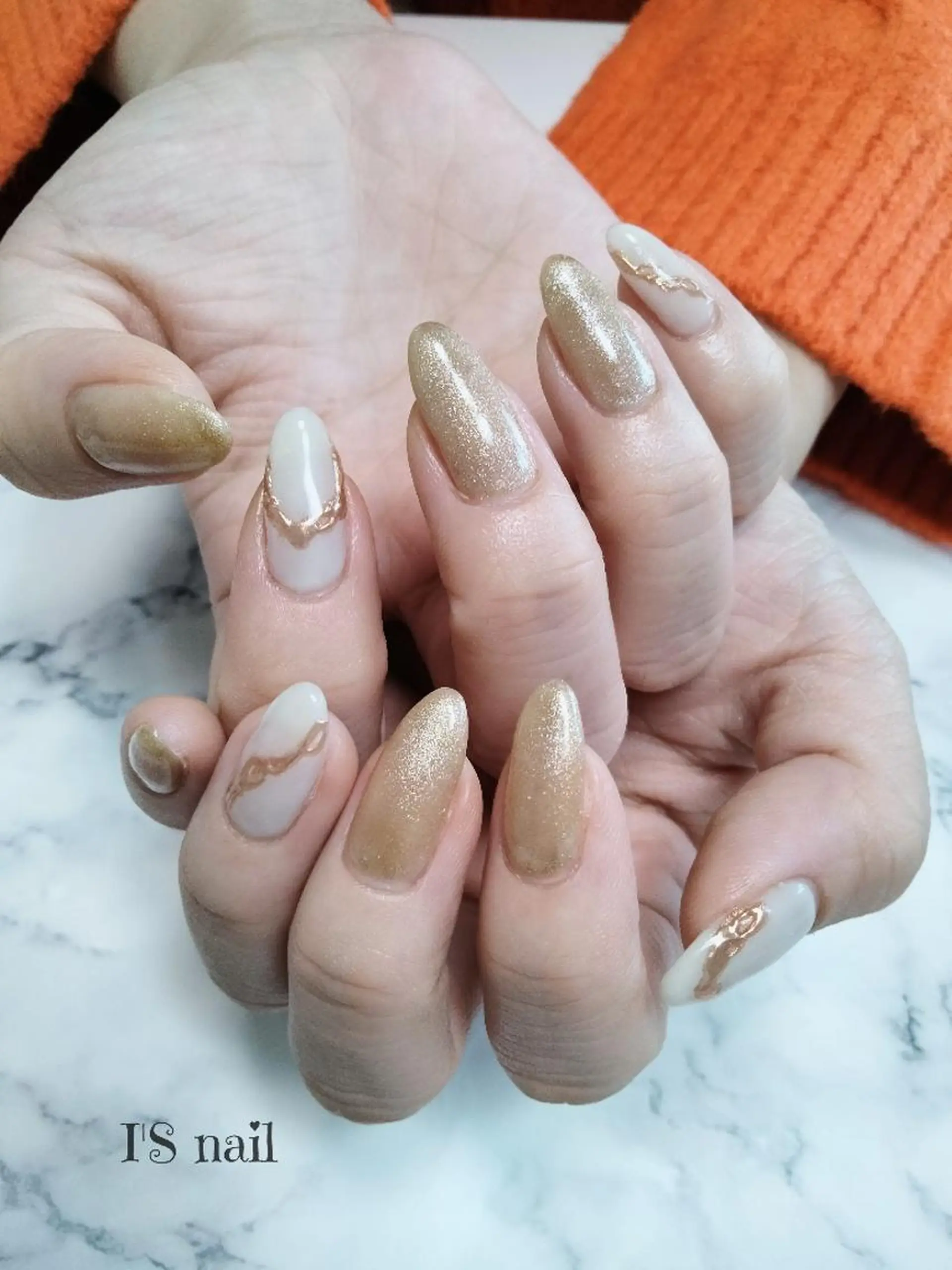 ネイル マグネットネイル ミラーネイル 持ち込み I'S nail 佐野のネイルデザイン