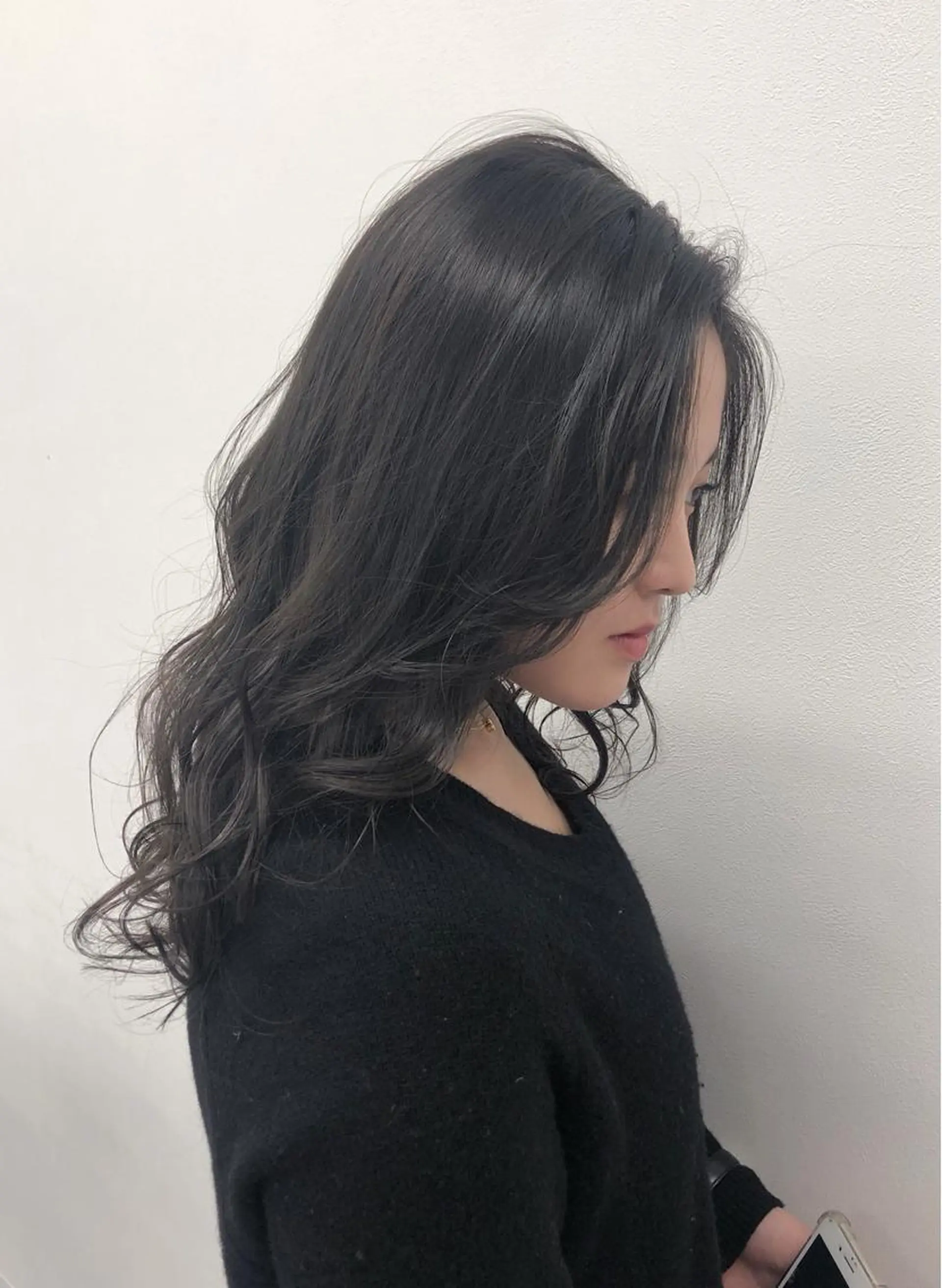 ミディアム カラー ヘアアレンジ 柔らかbeige モトキのヘアスタイル