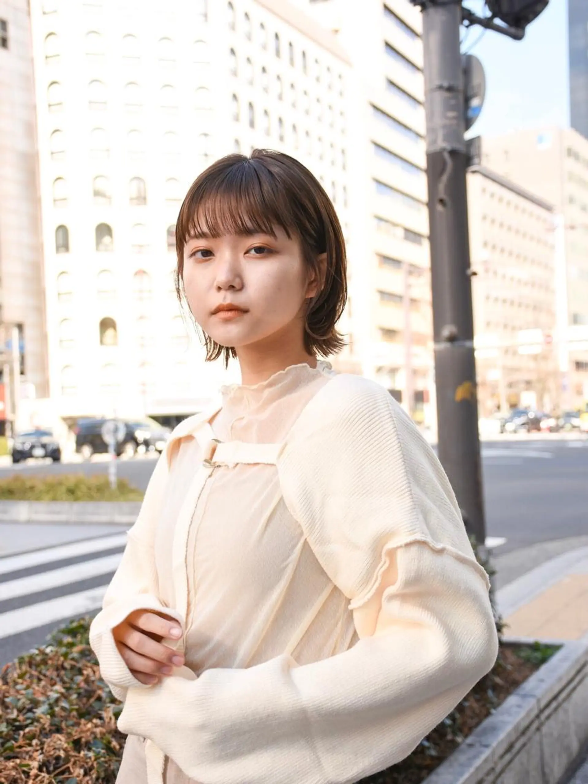 ショート カラー ショートボブ ハンサムショート ベージュカラー ブリーチ ケアブリーチ ショート/パーマ/ カラー/FUKOのヘアスタイル