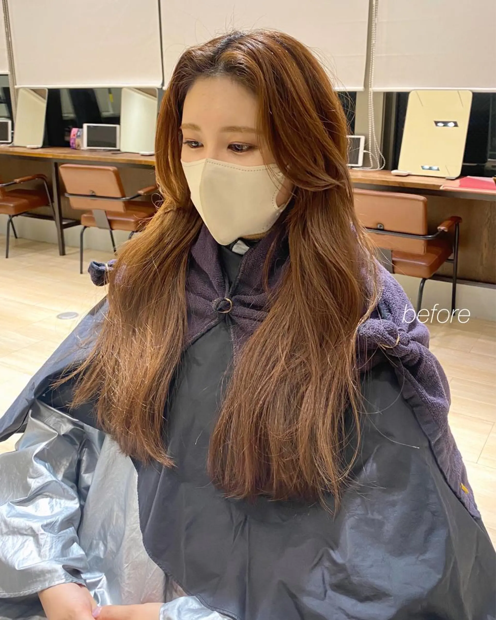 セミロング カラー レイヤー/顔周り /透明感🩶高橋大のヘアスタイル