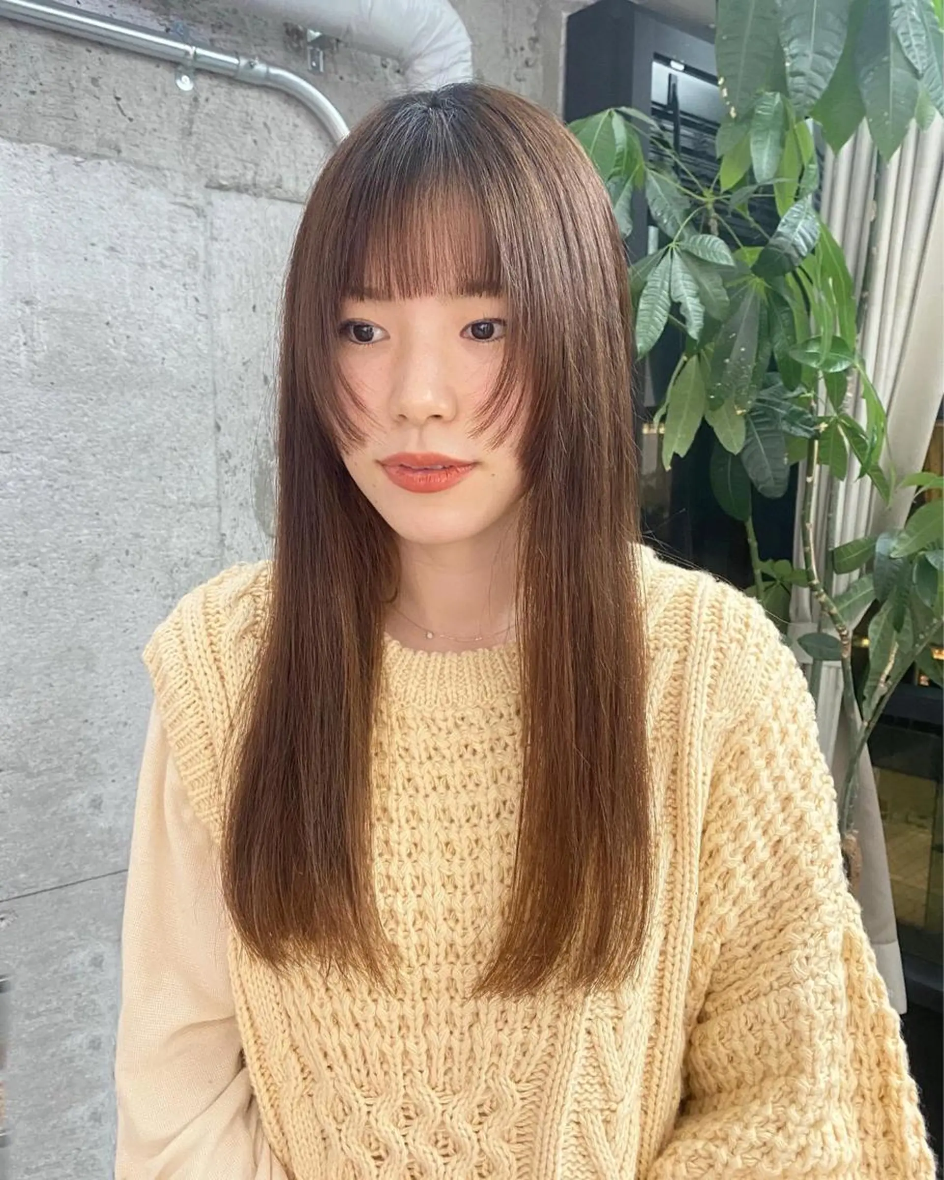 ロング ロング レイヤーカット/栄/ 顔周り/キトウモエノのヘアスタイル