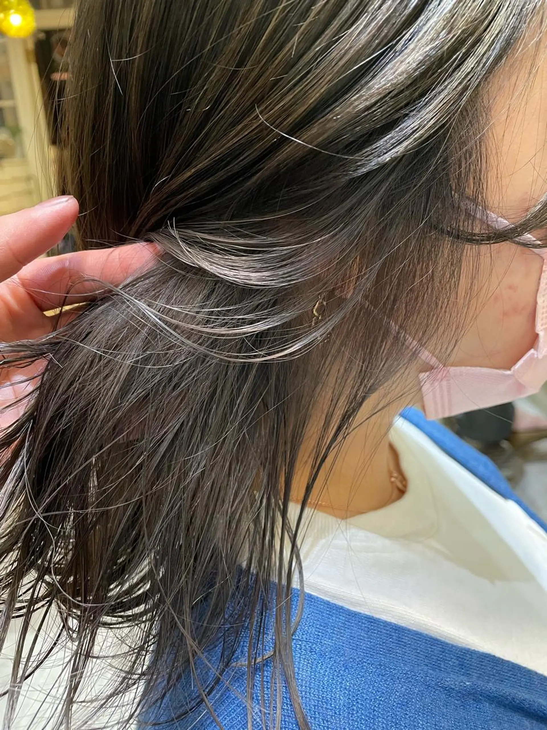 ミディアム カラー シルバー カラー職人 なかもと たつひろのヘアスタイル