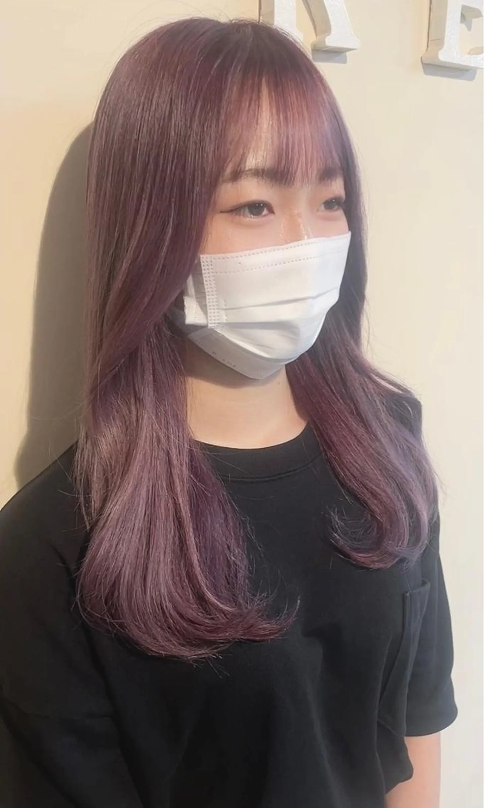 ロング カラー ラベンダーカラー チヒョ🦋 韓国hair🇰🇷のヘアスタイル