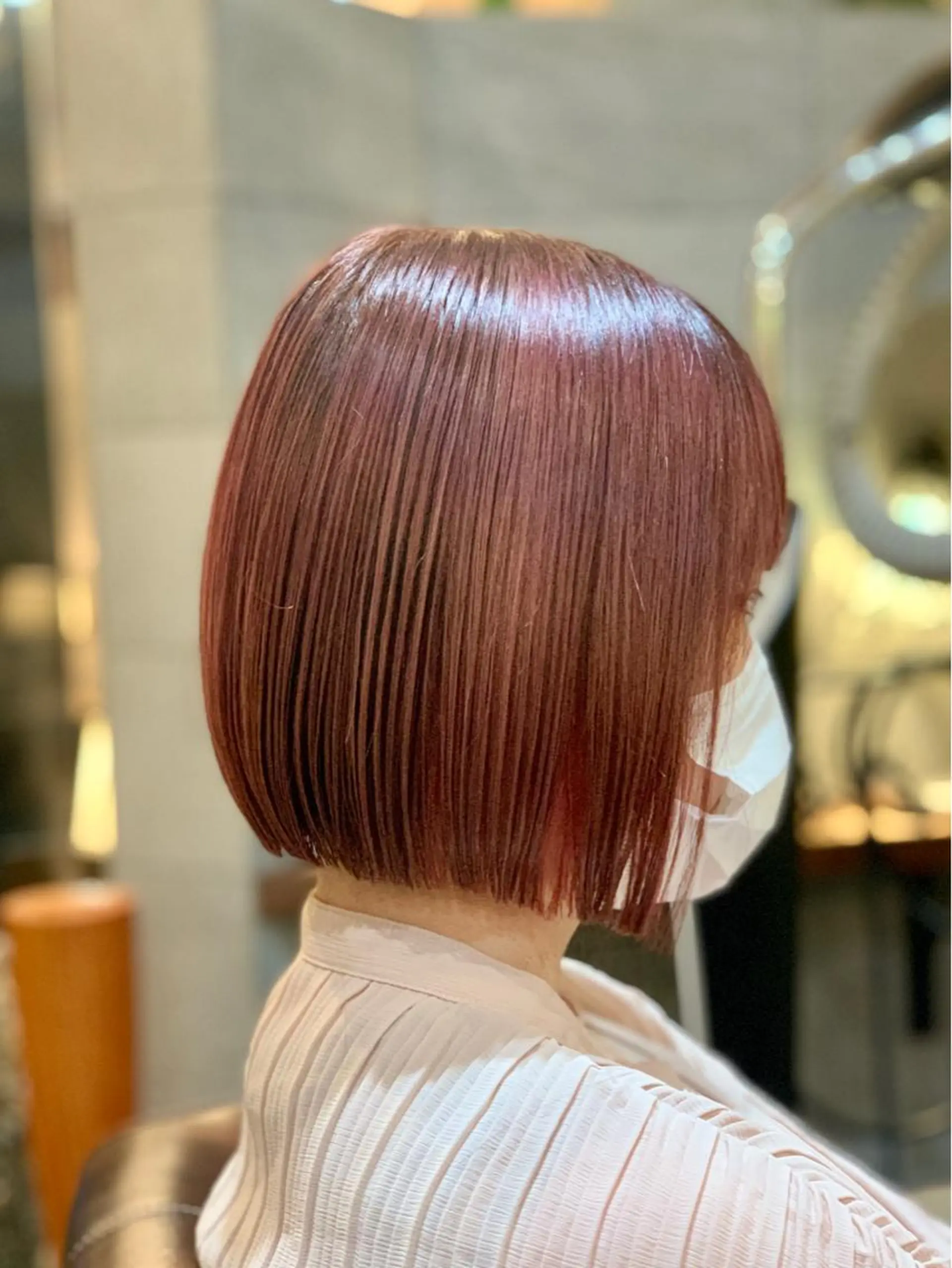 ショート カラー ベージュカラー ピンクカラー ピンクベージュ ボブ カット ヘアカラー クバガワ シュンのヘアスタイル
