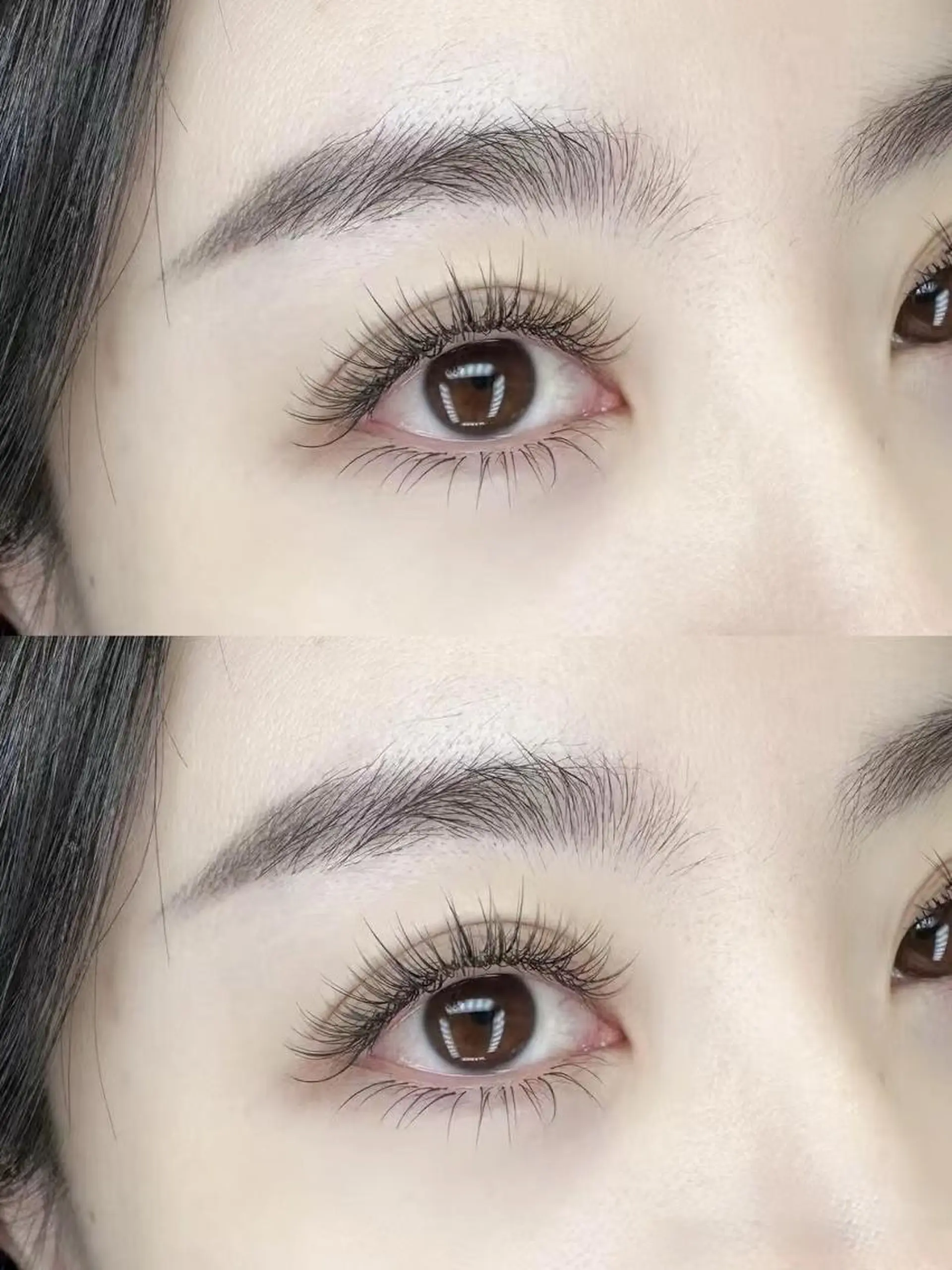 マツエク・マツパ 韓国風マツエク パリジェンヌラッシュリフト まつげパーマ 下まつげエクステ 一重×まつ毛パーマ 東 奈那のマツエク・マツパデザイン