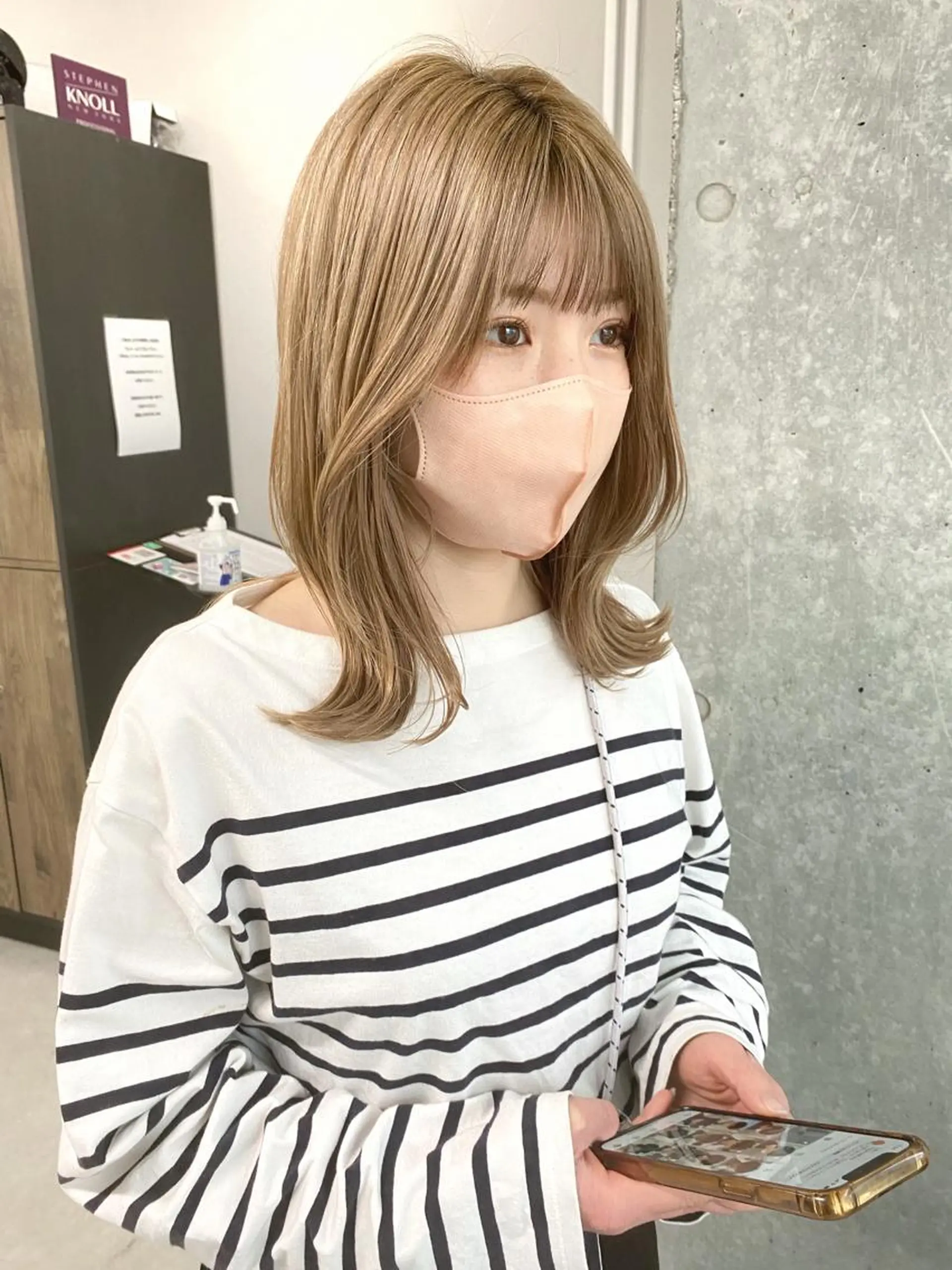 ミディアム カラー ヘアアレンジ ブリーチ ケアブリーチ ダブルカラー ハイライトカラー イルミナカラー 🌷FUKA🌷 まろやかハイトーンのヘアスタイル