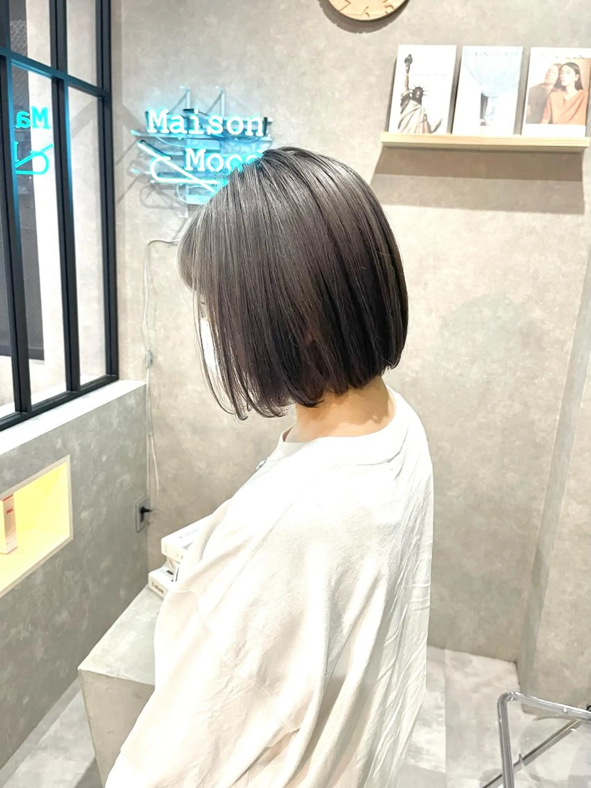 ミディアム カラー カット ヘアカラー トリートメント 一ノ瀬 暁のヘアスタイル