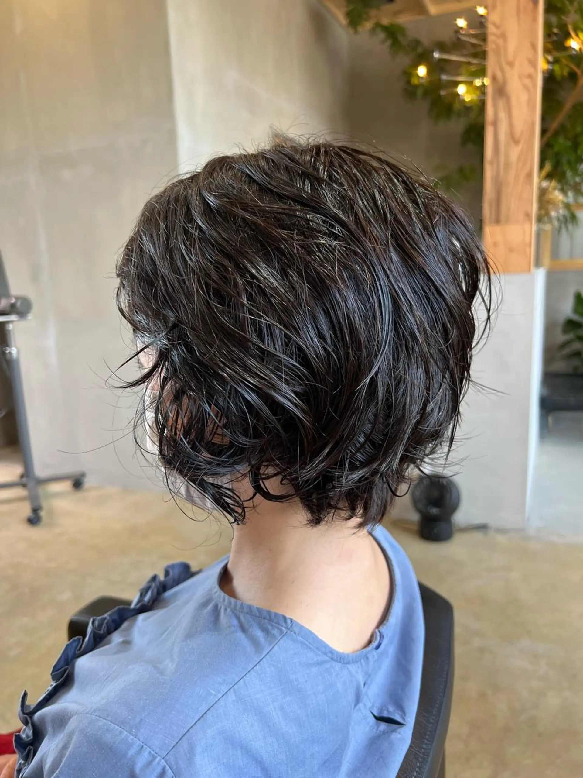 ショート パーマ ボブ ハイライト 髪質改善 ショートヘア ツイストパーマ カット ヘアカラー パーマ トリートメント シンヤヘアーズ 泉大津本店のヘアスタイル