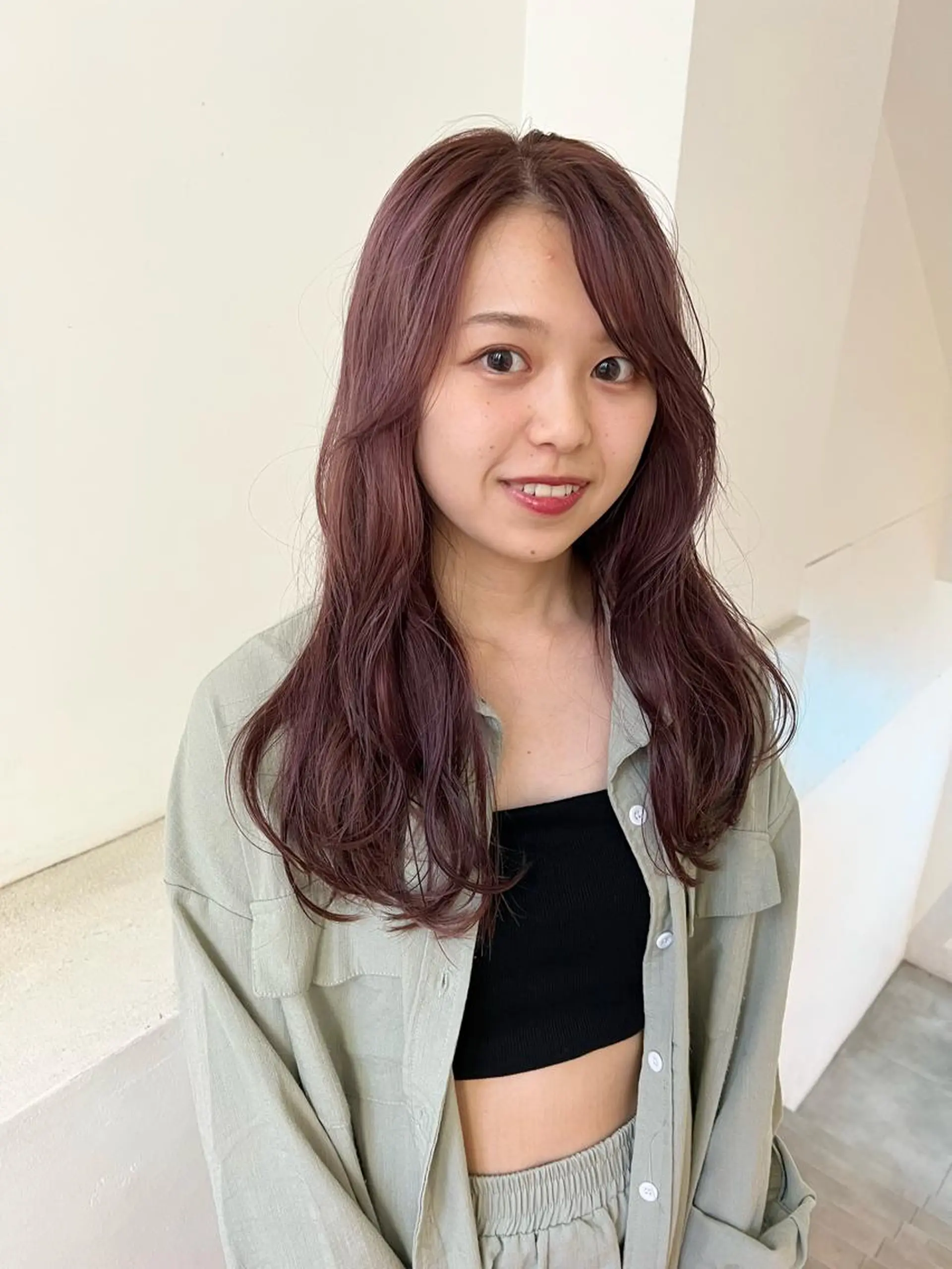 ロング カラー 顔周りカット/透明感 カラー✂️MEIのヘアスタイル